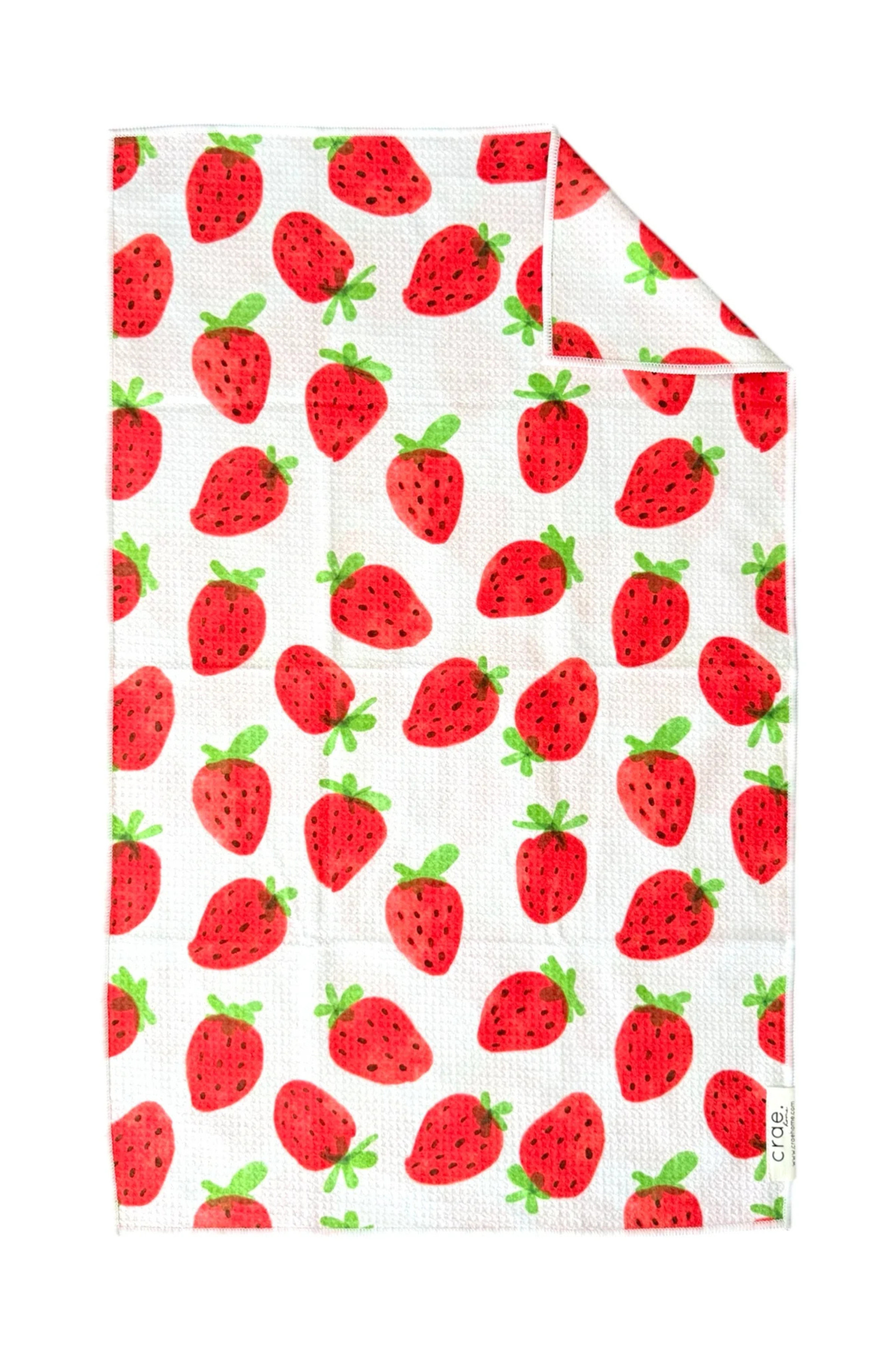 CRAE.HOME - Strawberry Days: Double-Sided Hand Towel