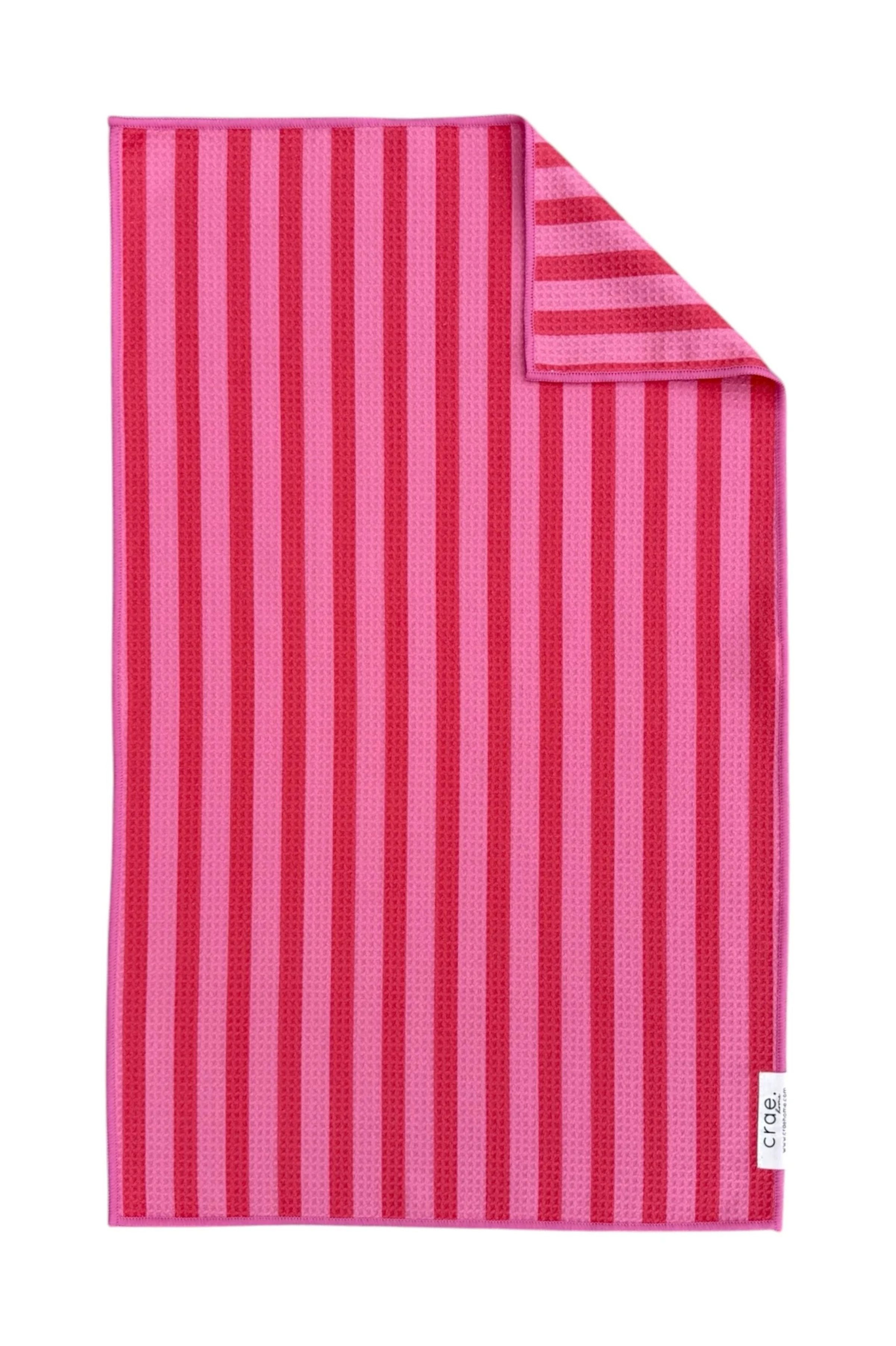 CRAE.HOME - Pink Licorice: Double-Sided Hand Towel