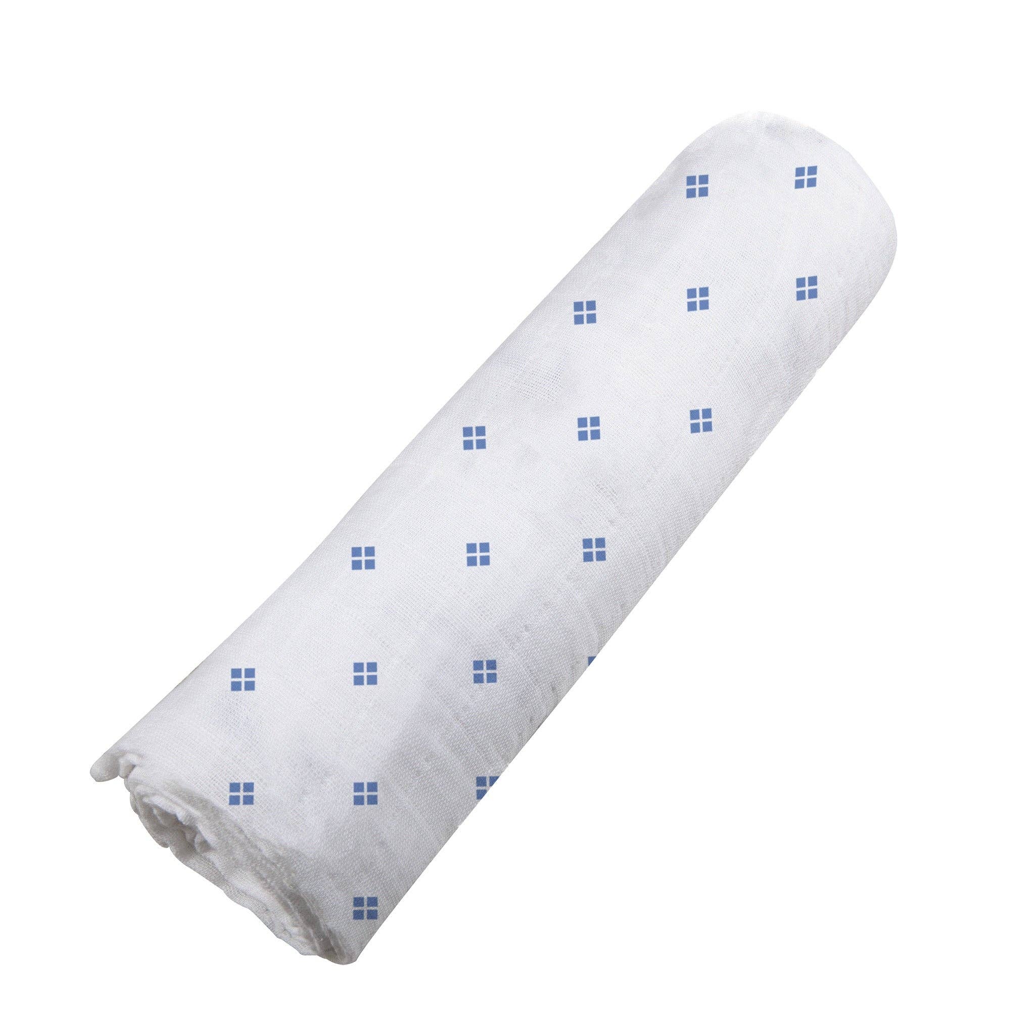 Periwinkle Diamond Polka Dot Swaddle