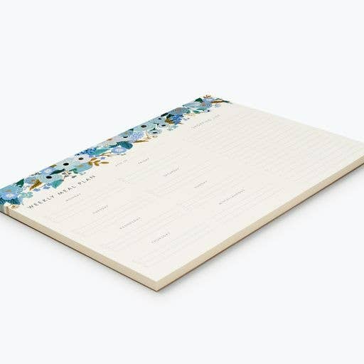 RIFLE PAPER CO - Garden Party Blue Meal Planner Notepad