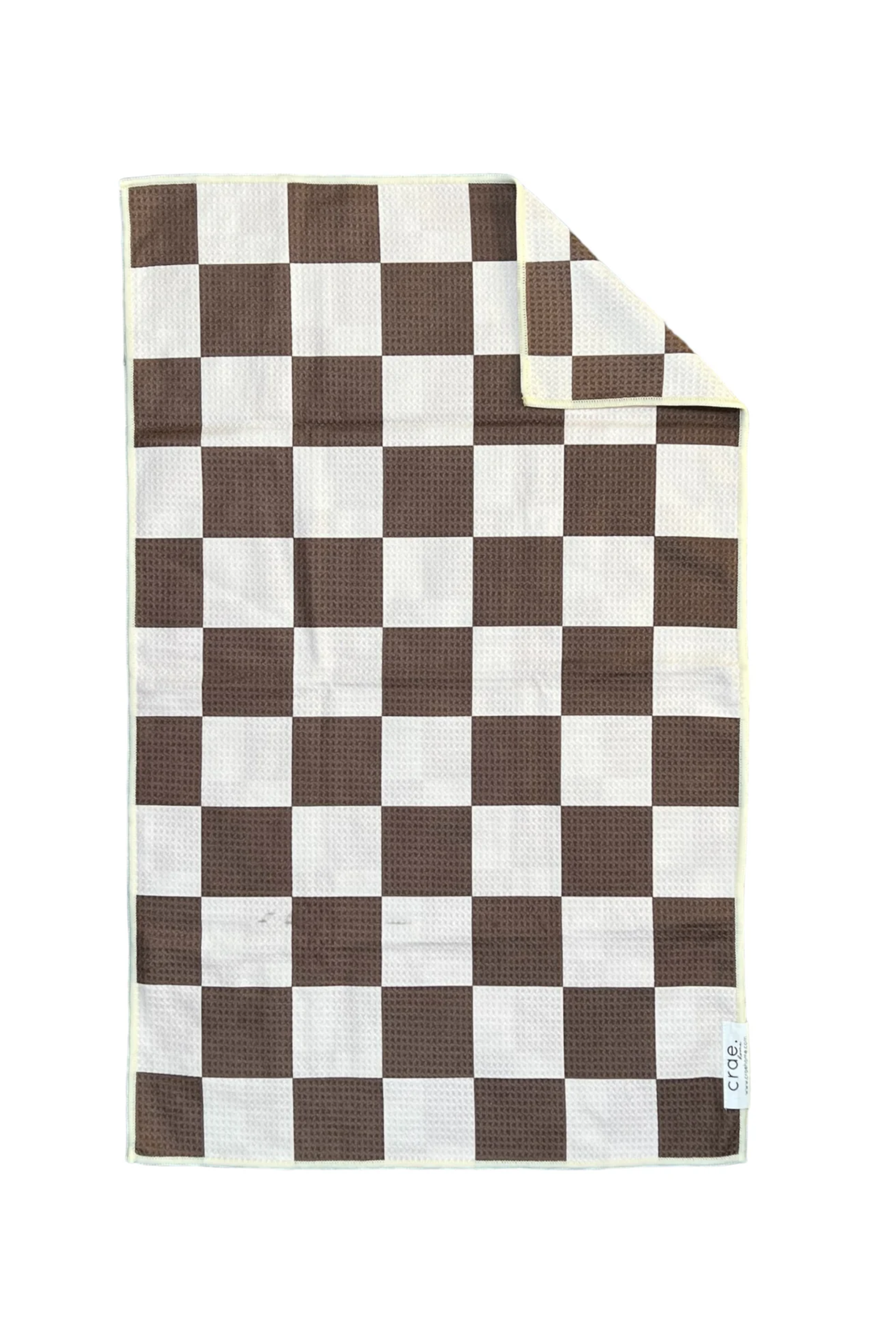 CRAE.HOME - Chocolate Check: Double-Sided Hand Towel