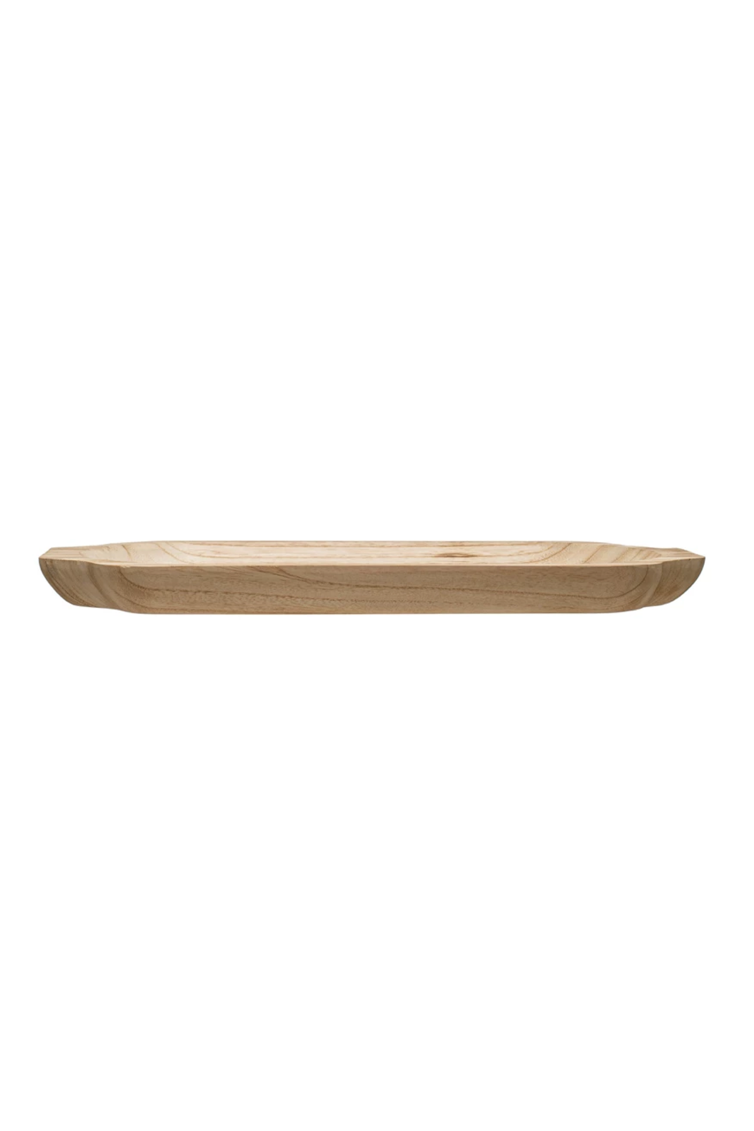 Decorative Paulownia Wood Tray, Natural