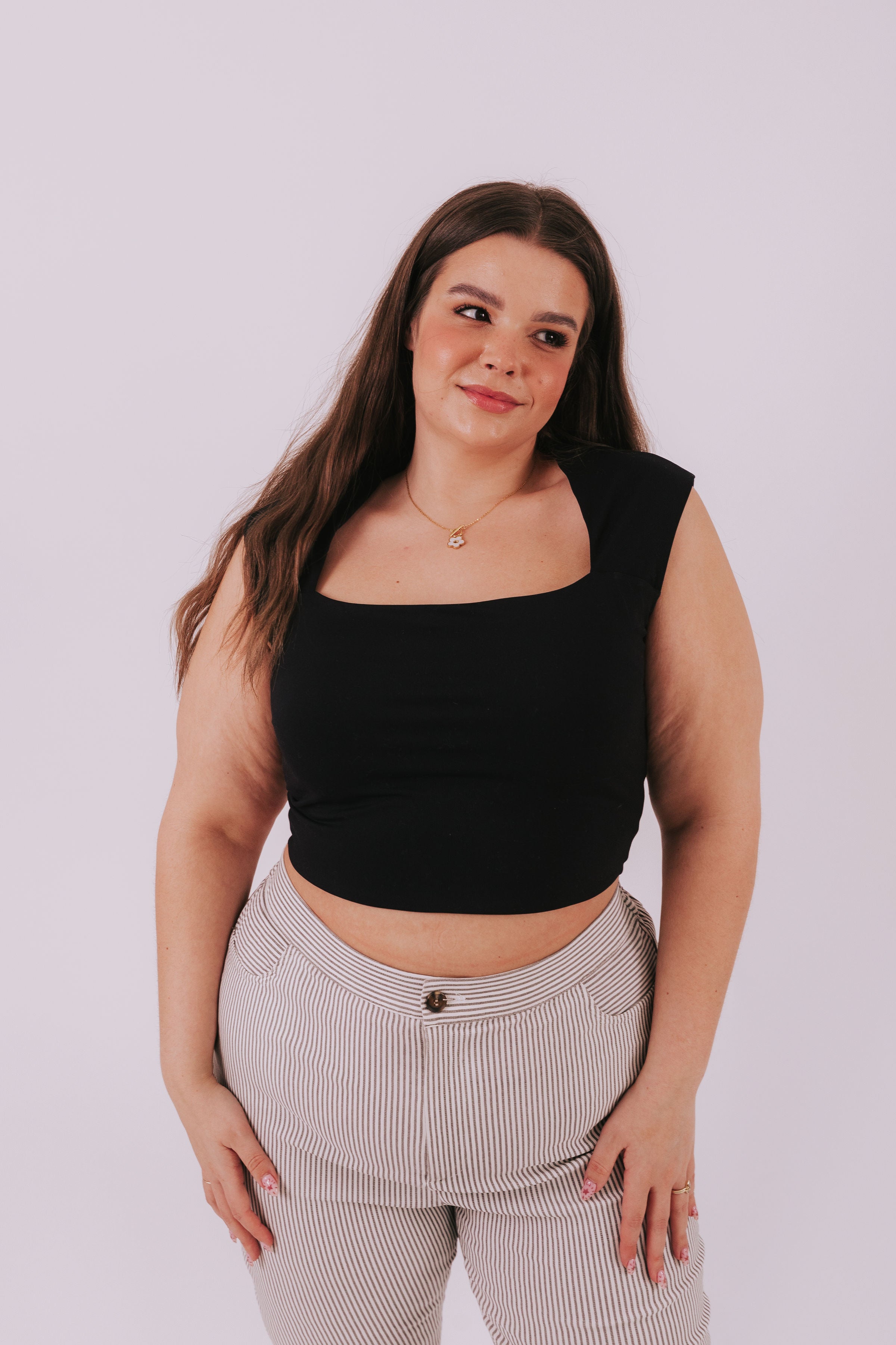 PLUS SIZE - Black Out Top