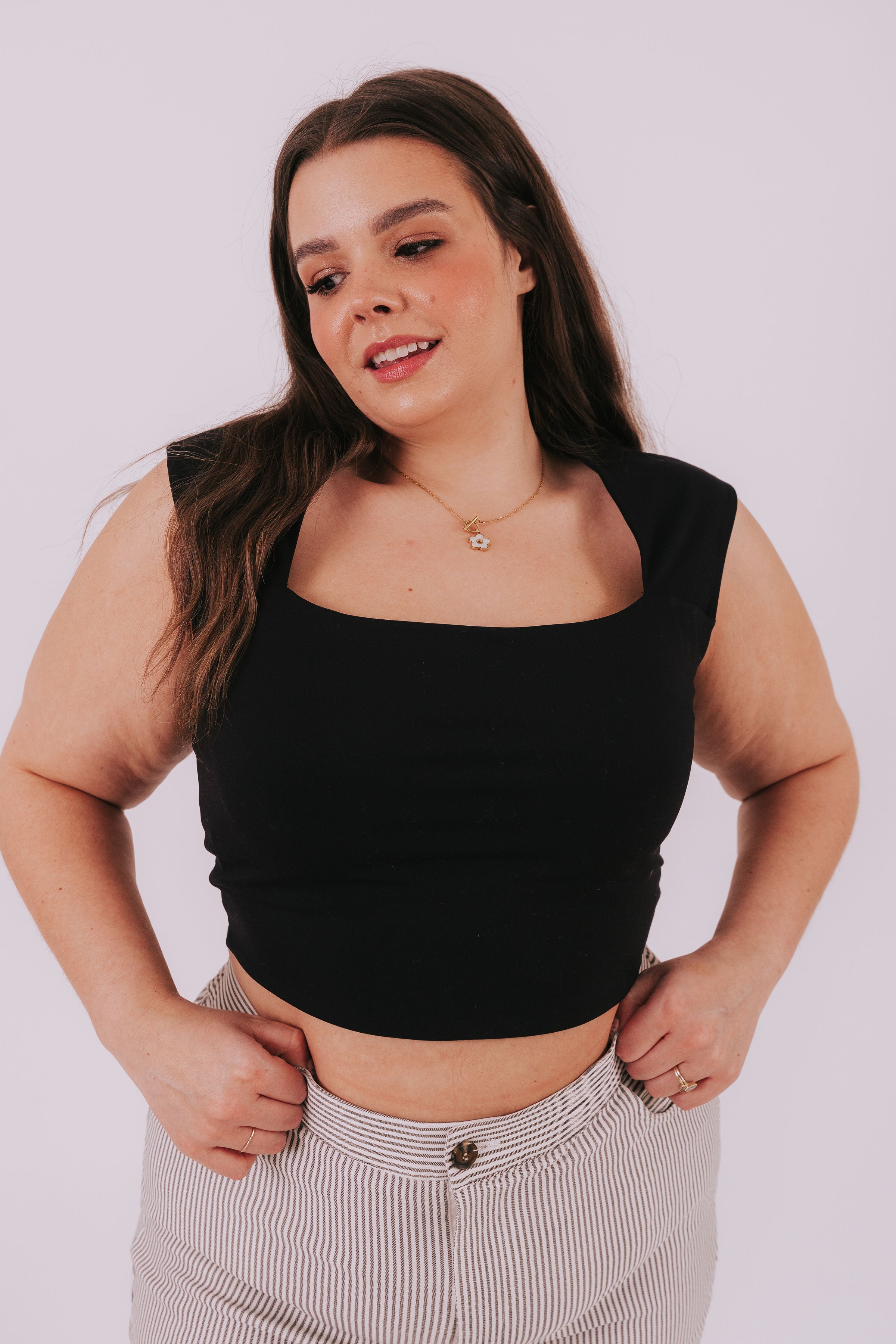 PLUS SIZE - Black Out Top