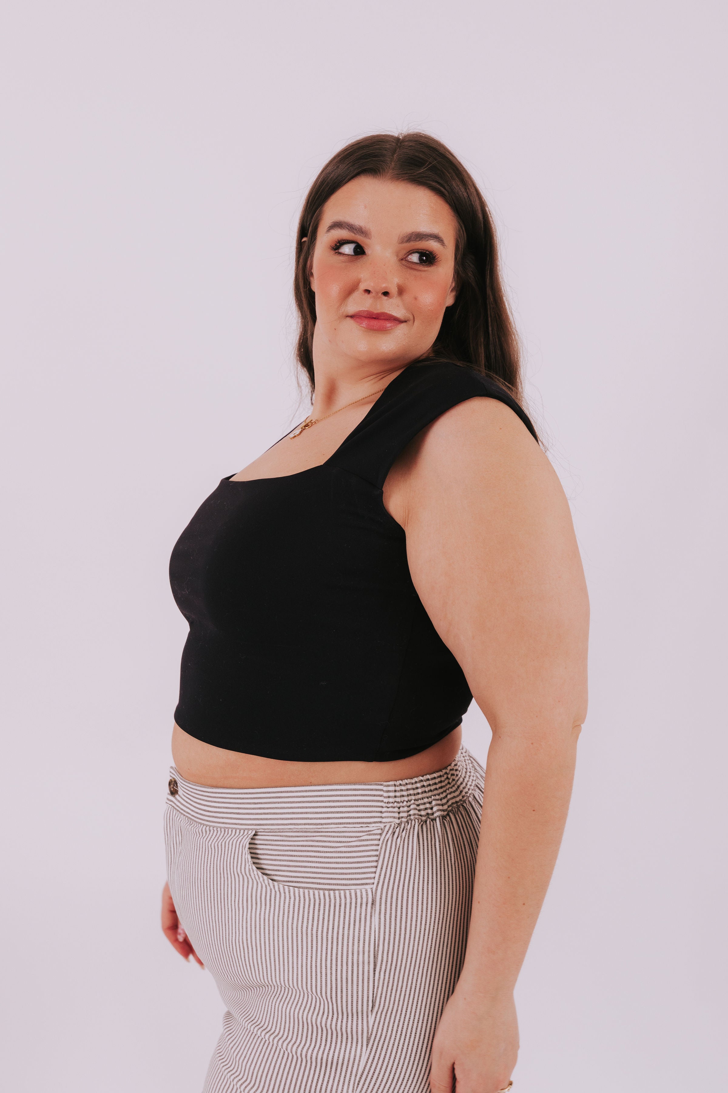 PLUS SIZE - Black Out Top