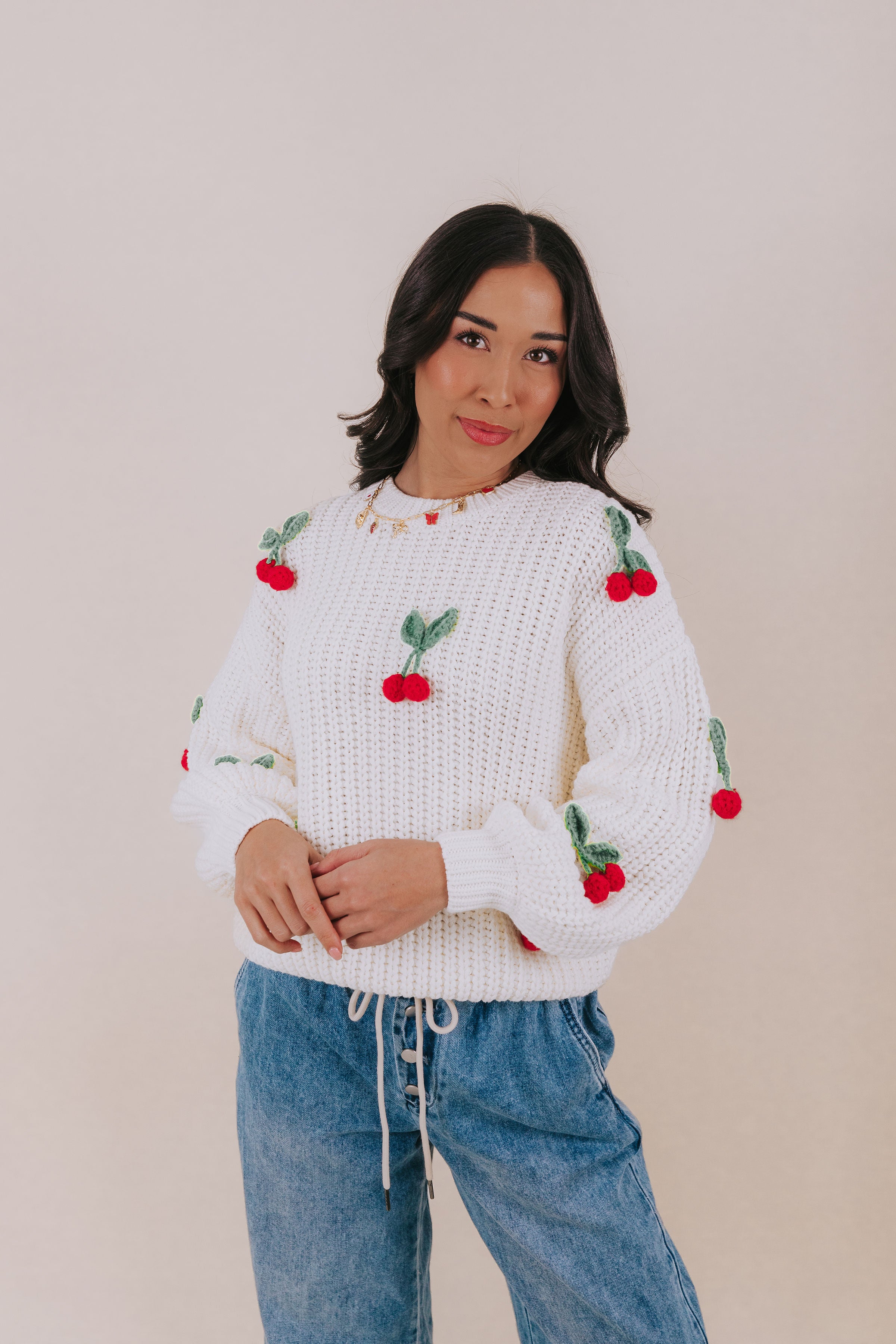 Cherry Bombshell Sweater