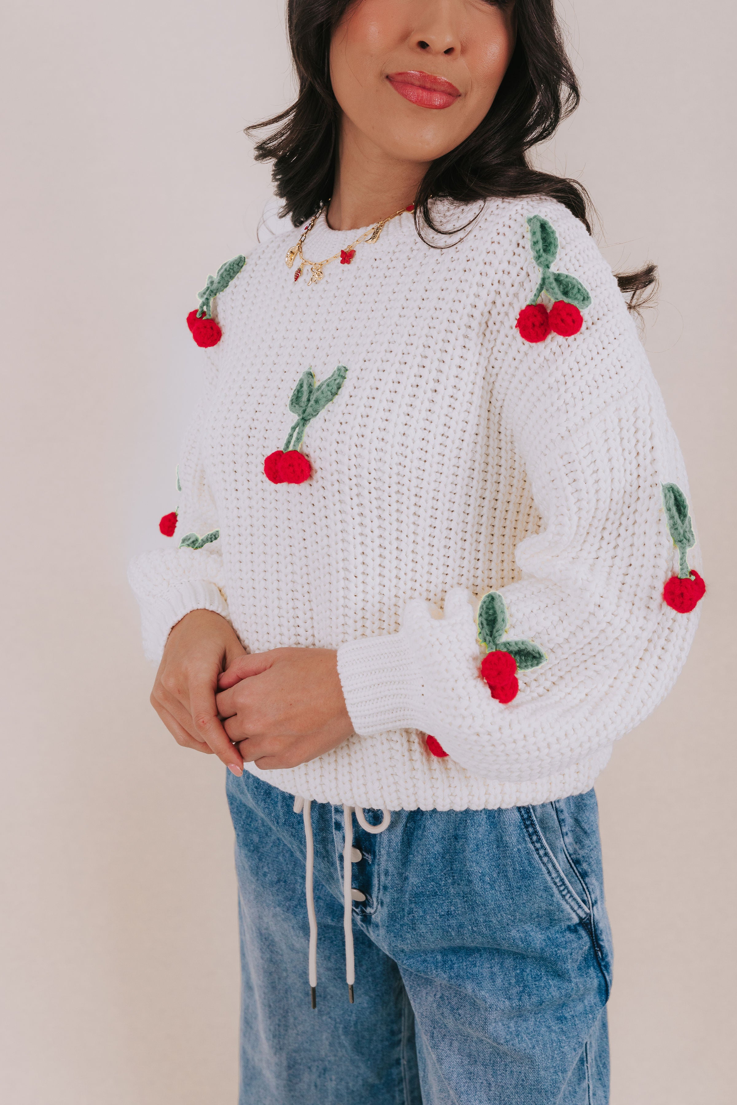 Cherry Bombshell Sweater