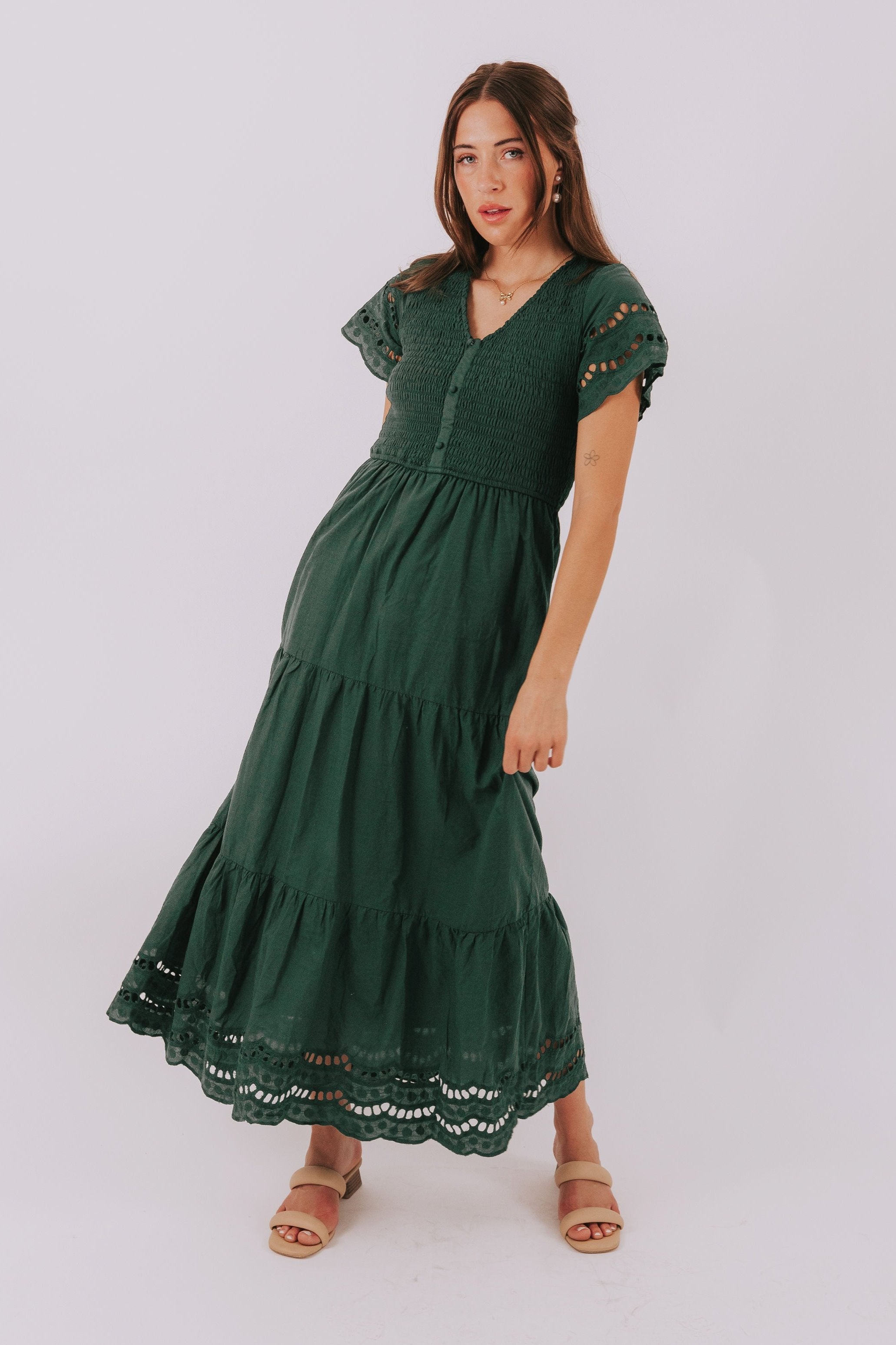 ONE LOVED BABE - Shall We Dance Dress - Hunter Green + Pistachio