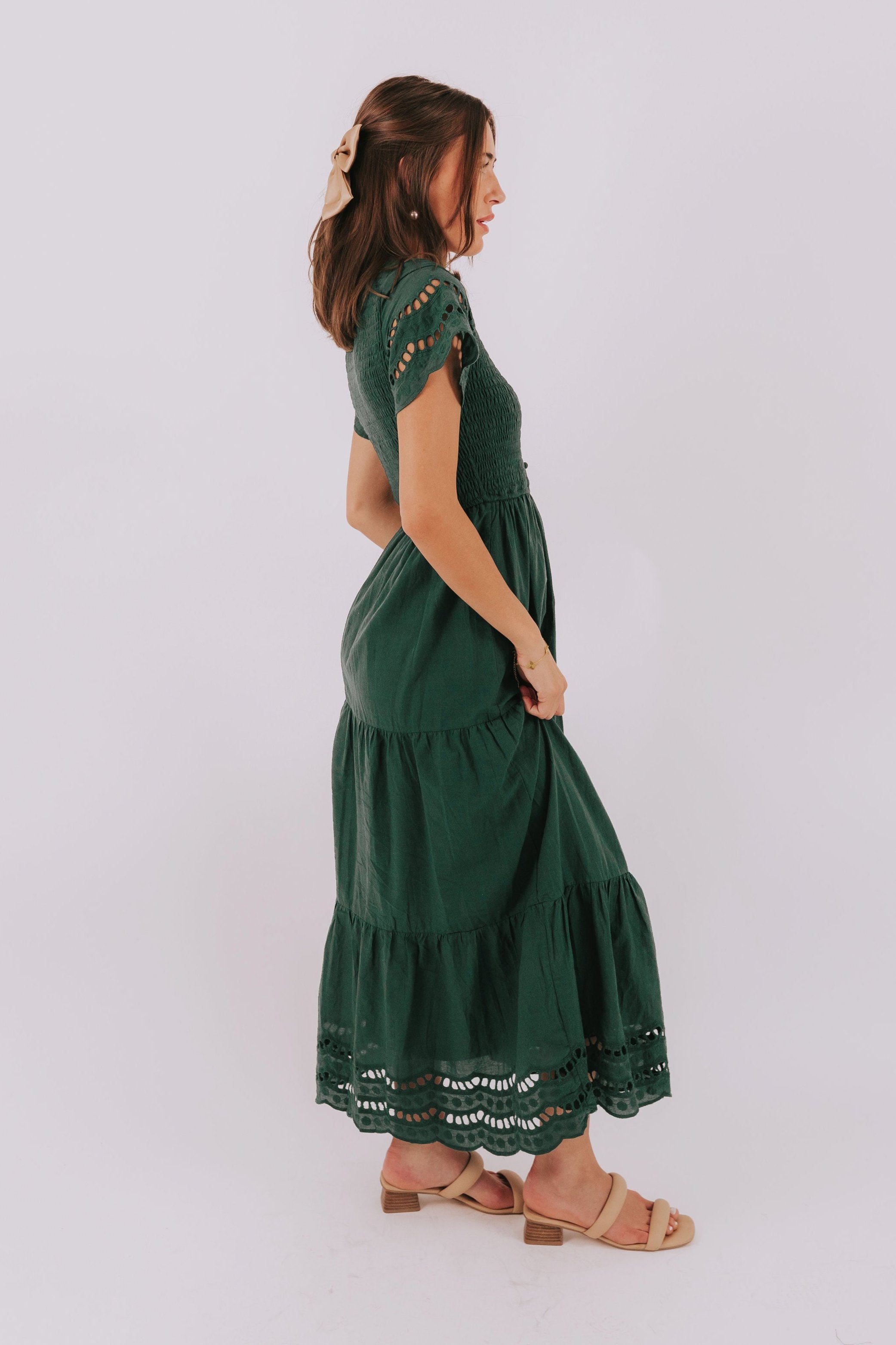 ONE LOVED BABE - Shall We Dance Dress - Hunter Green + Pistachio