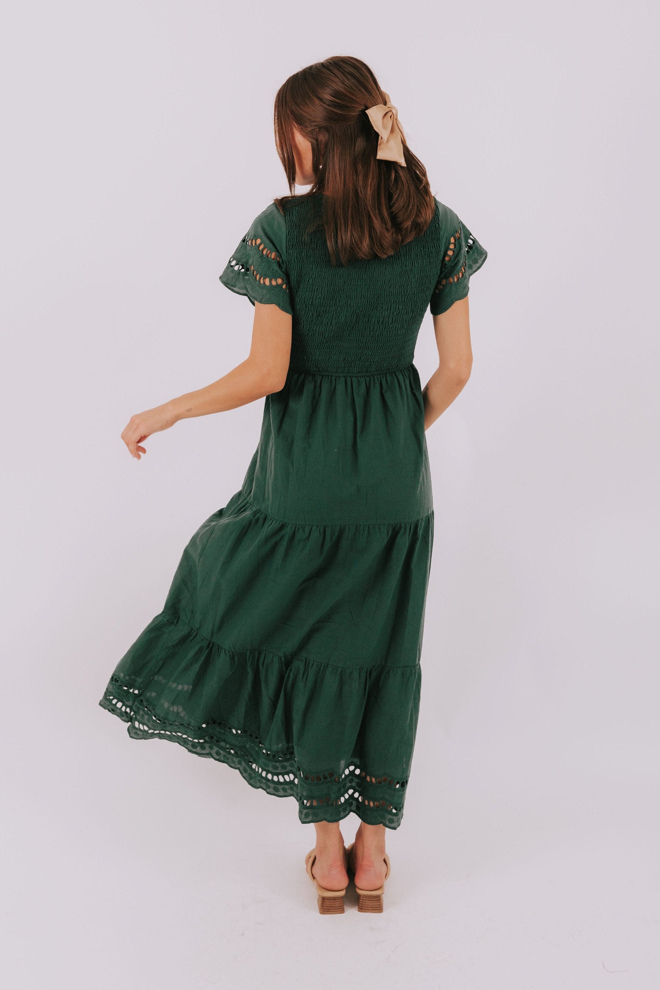 ONE LOVED BABE - Shall We Dance Dress - Hunter Green + Pistachio