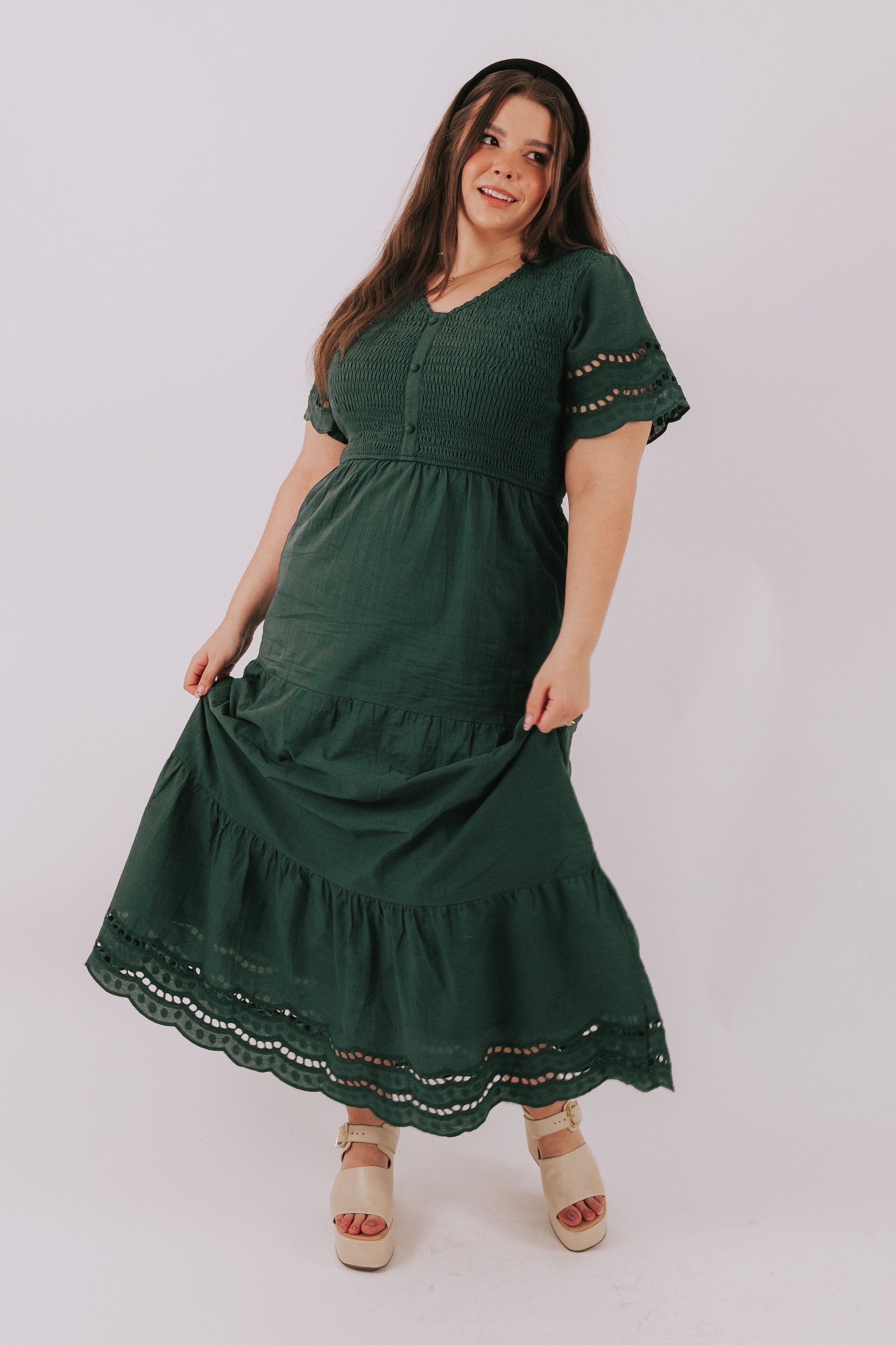 ONE LOVED BABE - Shall We Dance Dress - Hunter Green + Pistachio