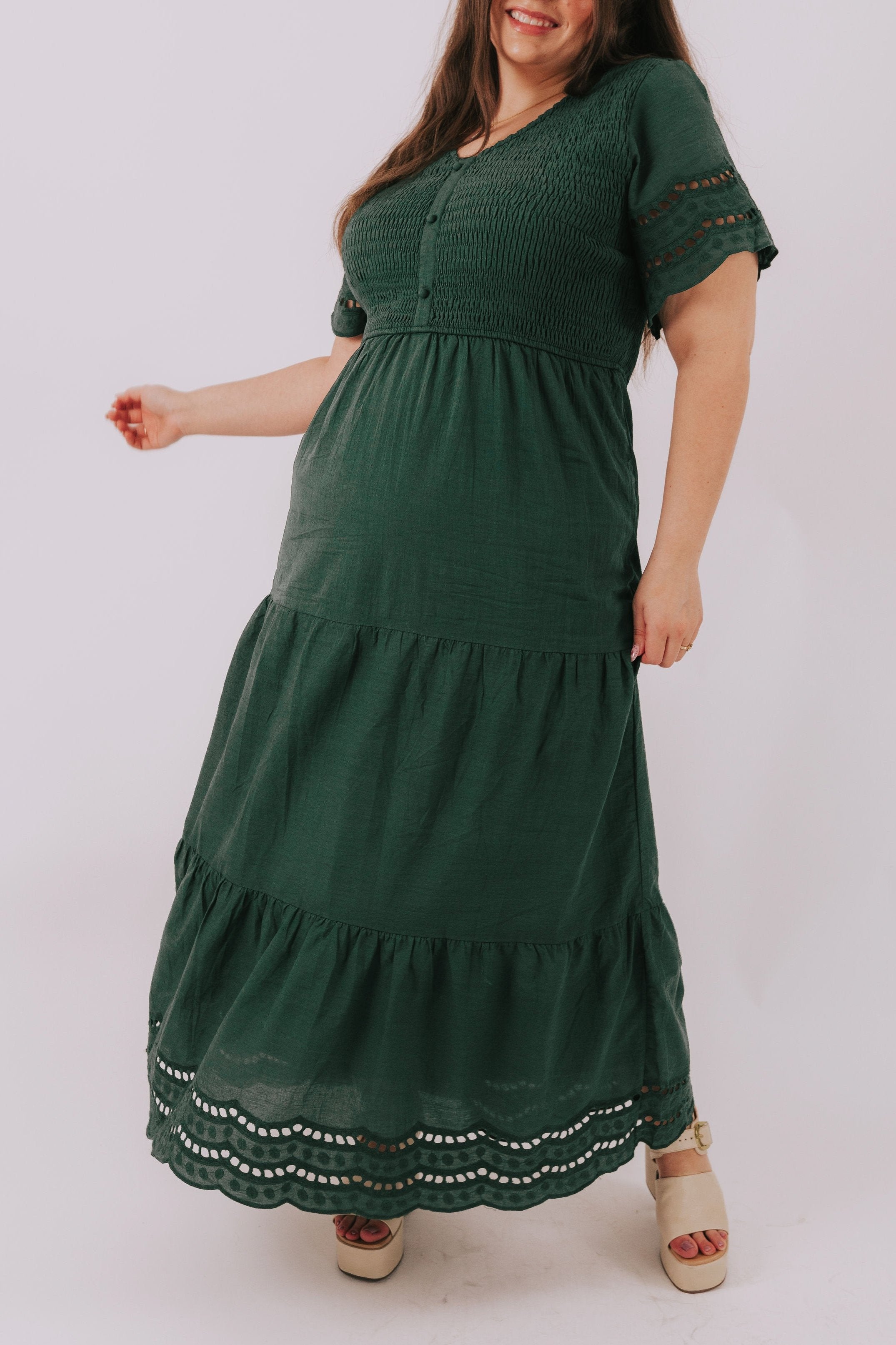 ONE LOVED BABE - Shall We Dance Dress - Hunter Green + Pistachio