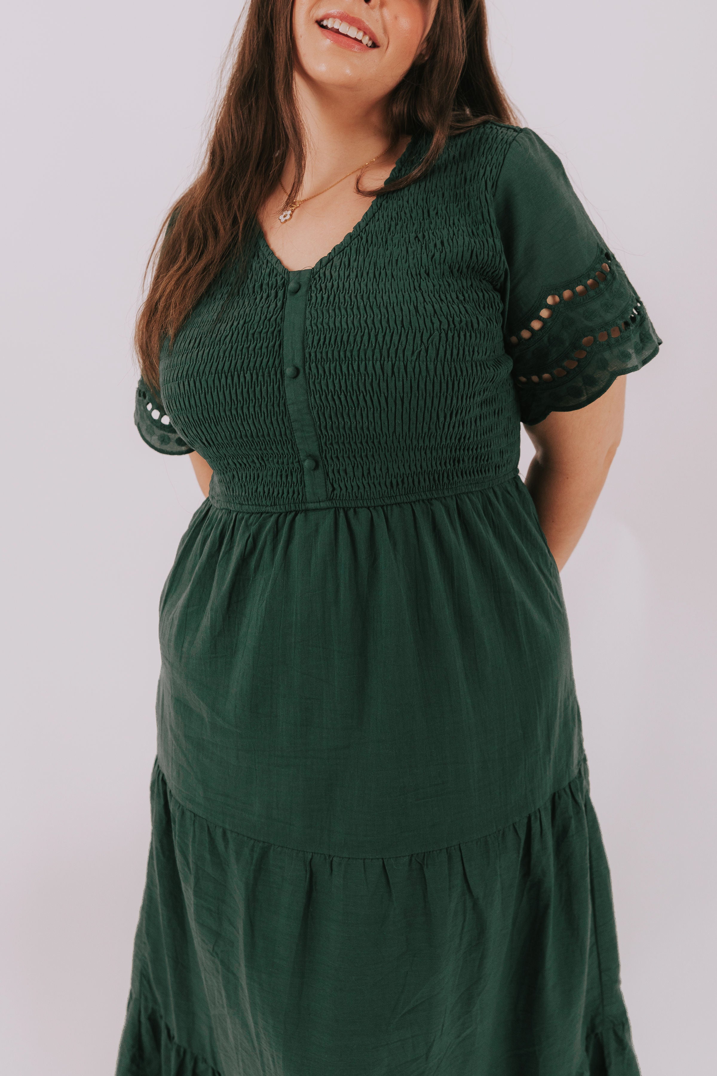 ONE LOVED BABE - Shall We Dance Dress - Hunter Green + Pistachio