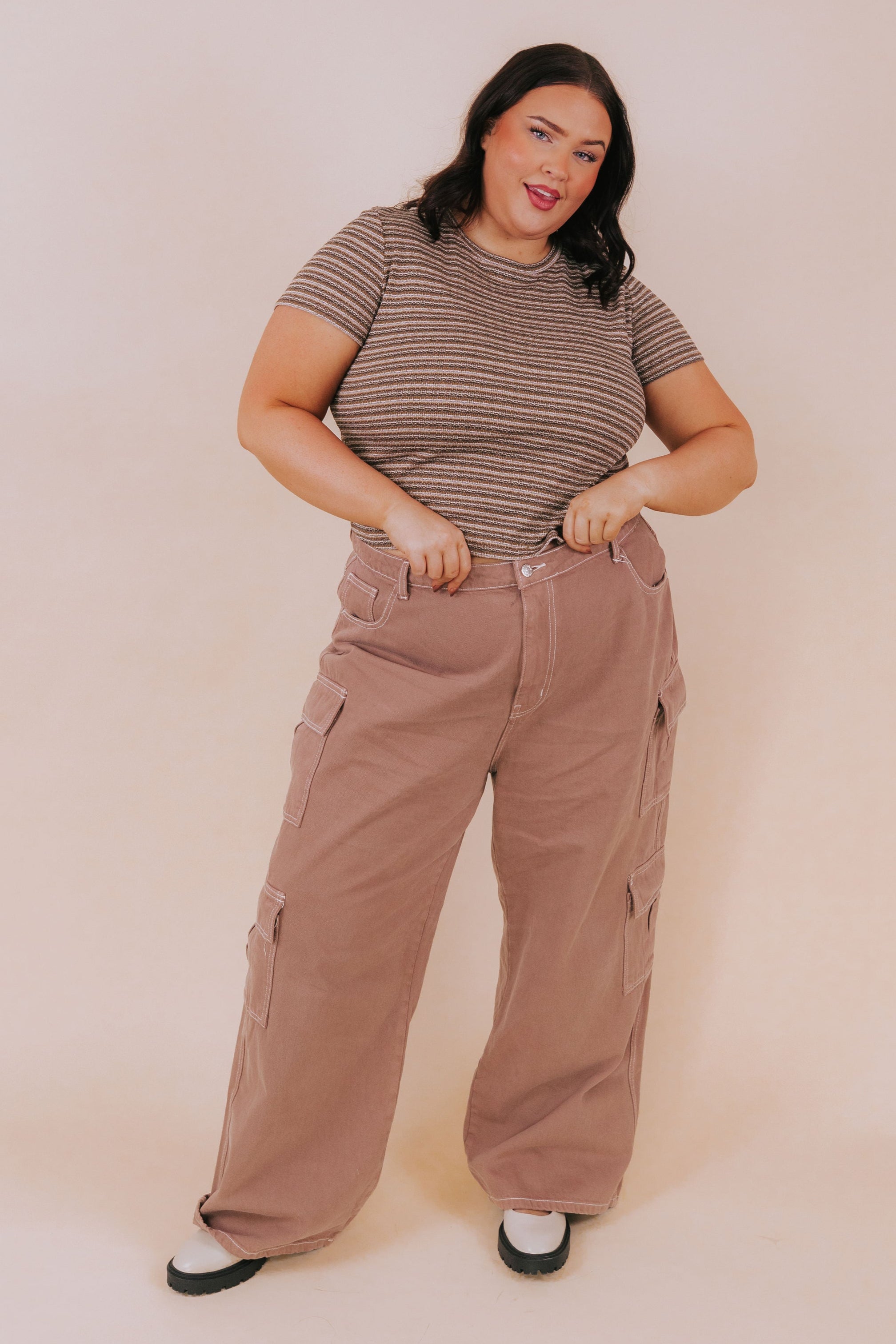 PLUS SIZE - Toffee Twirls Top