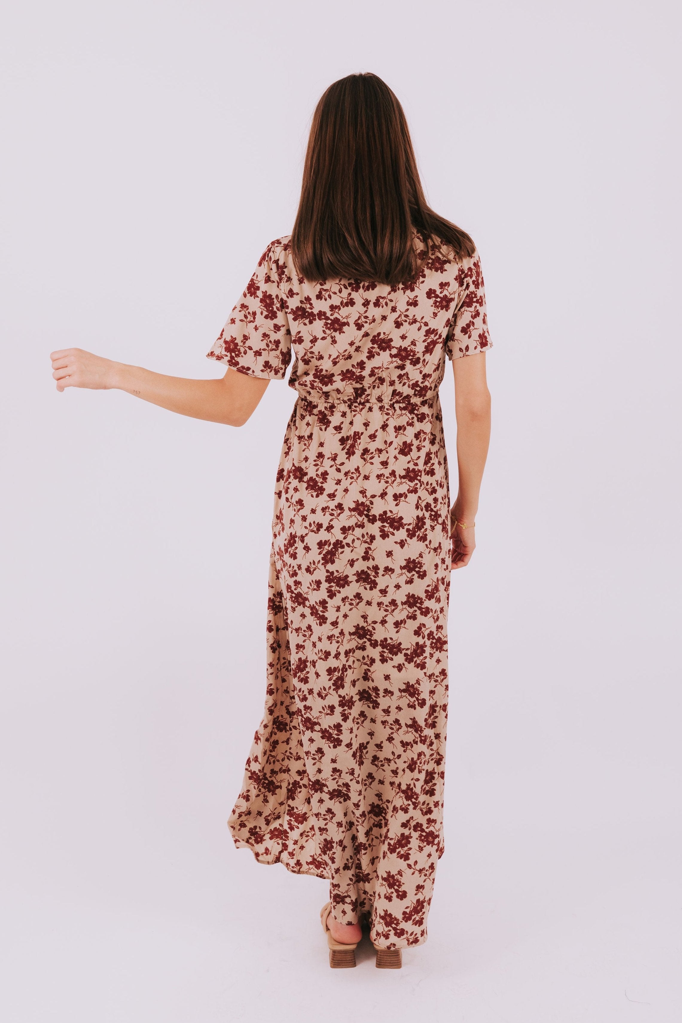 ONE LOVED BABE - Windsor Dress - Brick Floral