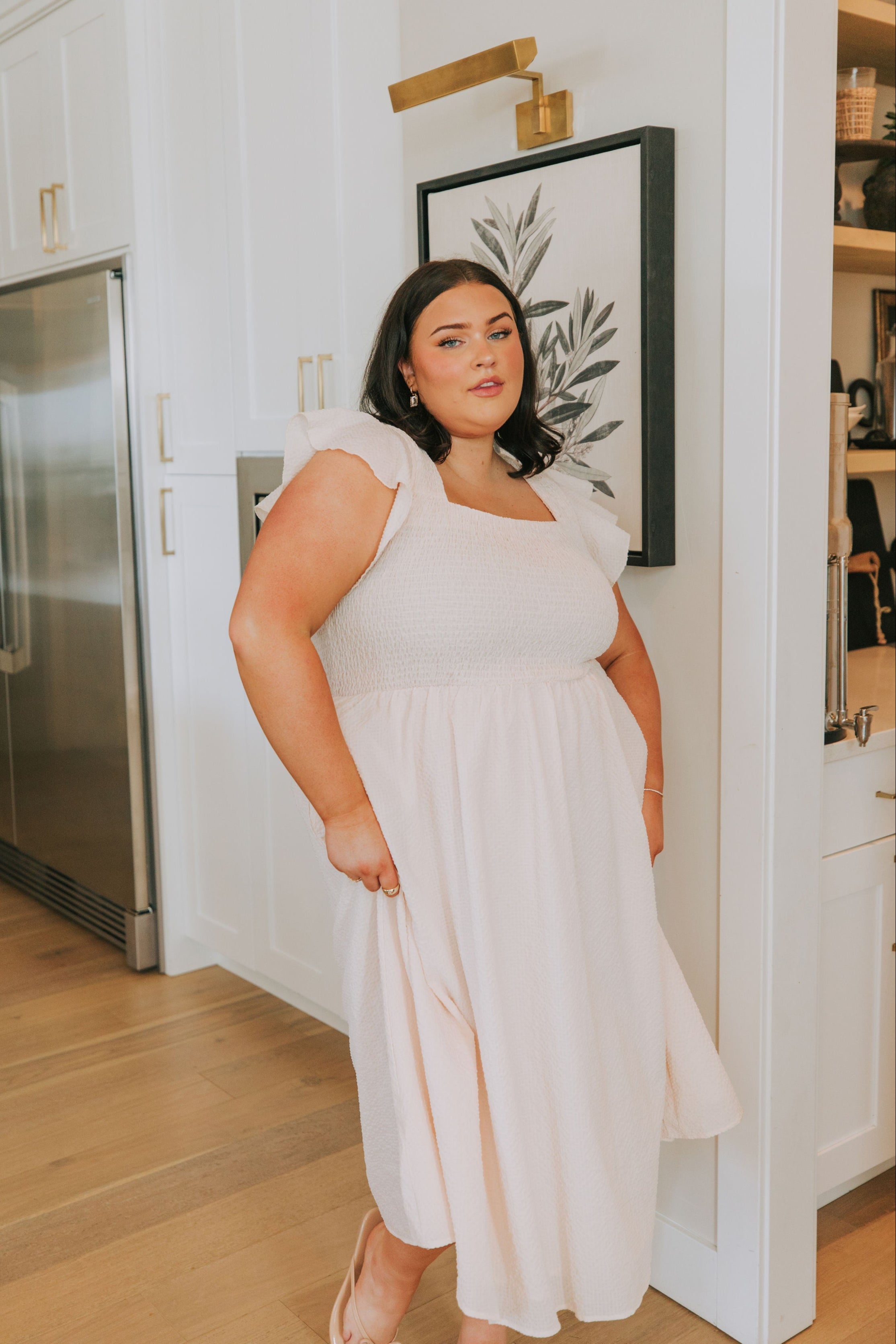 PLUS SIZE Neutral Glam Dress