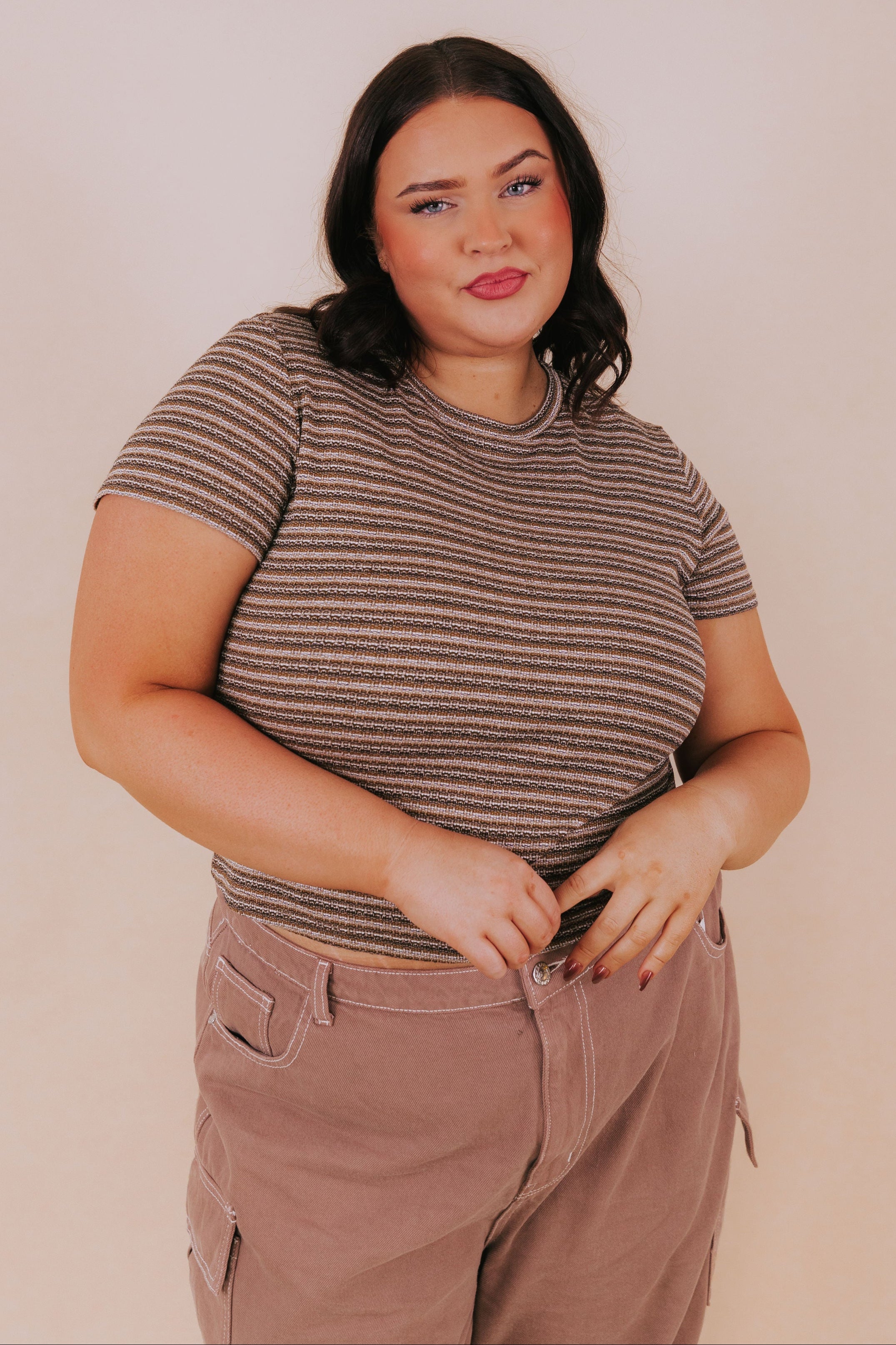 PLUS SIZE - Toffee Twirls Top