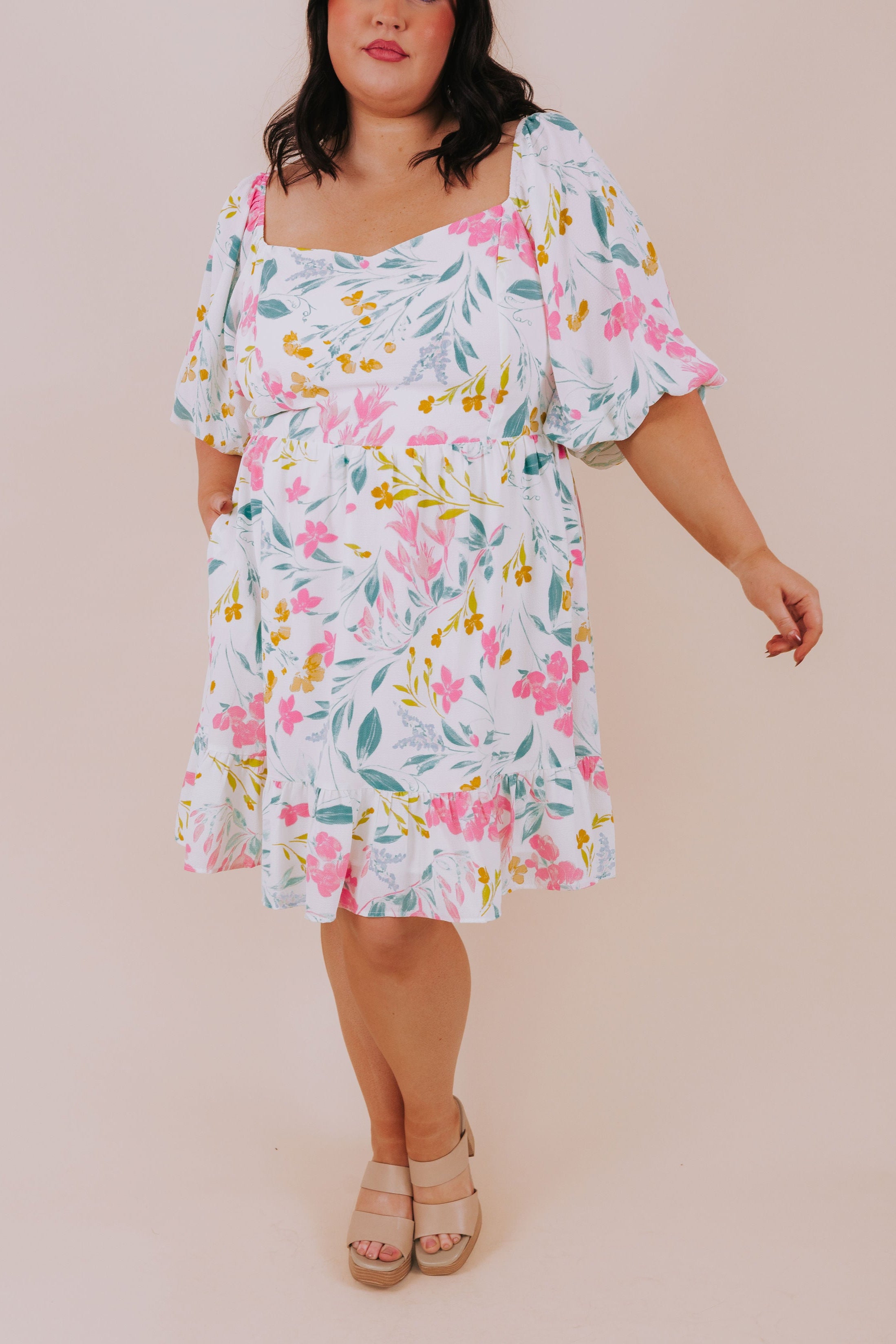 PLUS SIZE - Enchanting Garden Dress