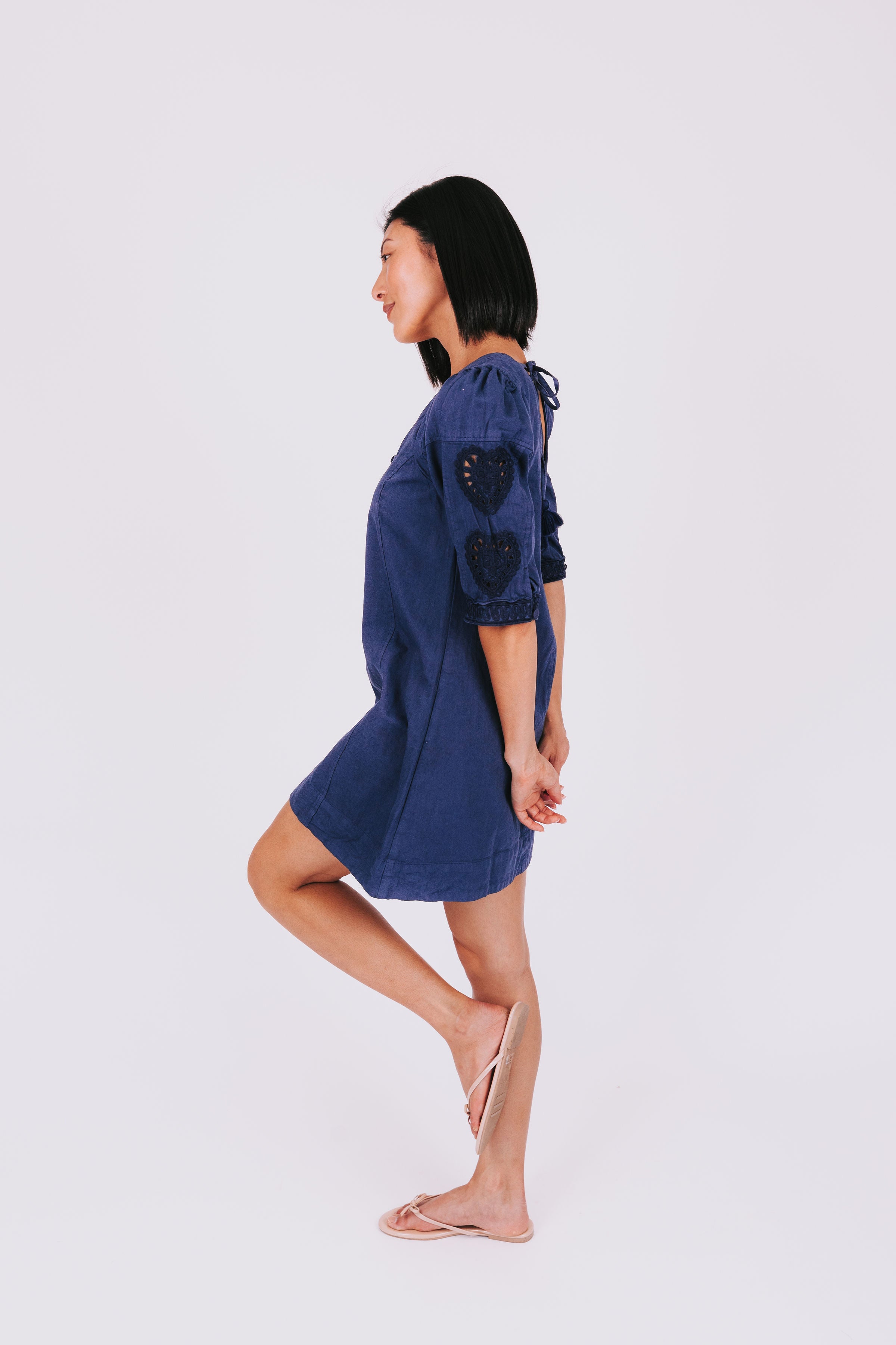 FREE PEOPLE - Bali Hazel Hearts Mini Dress