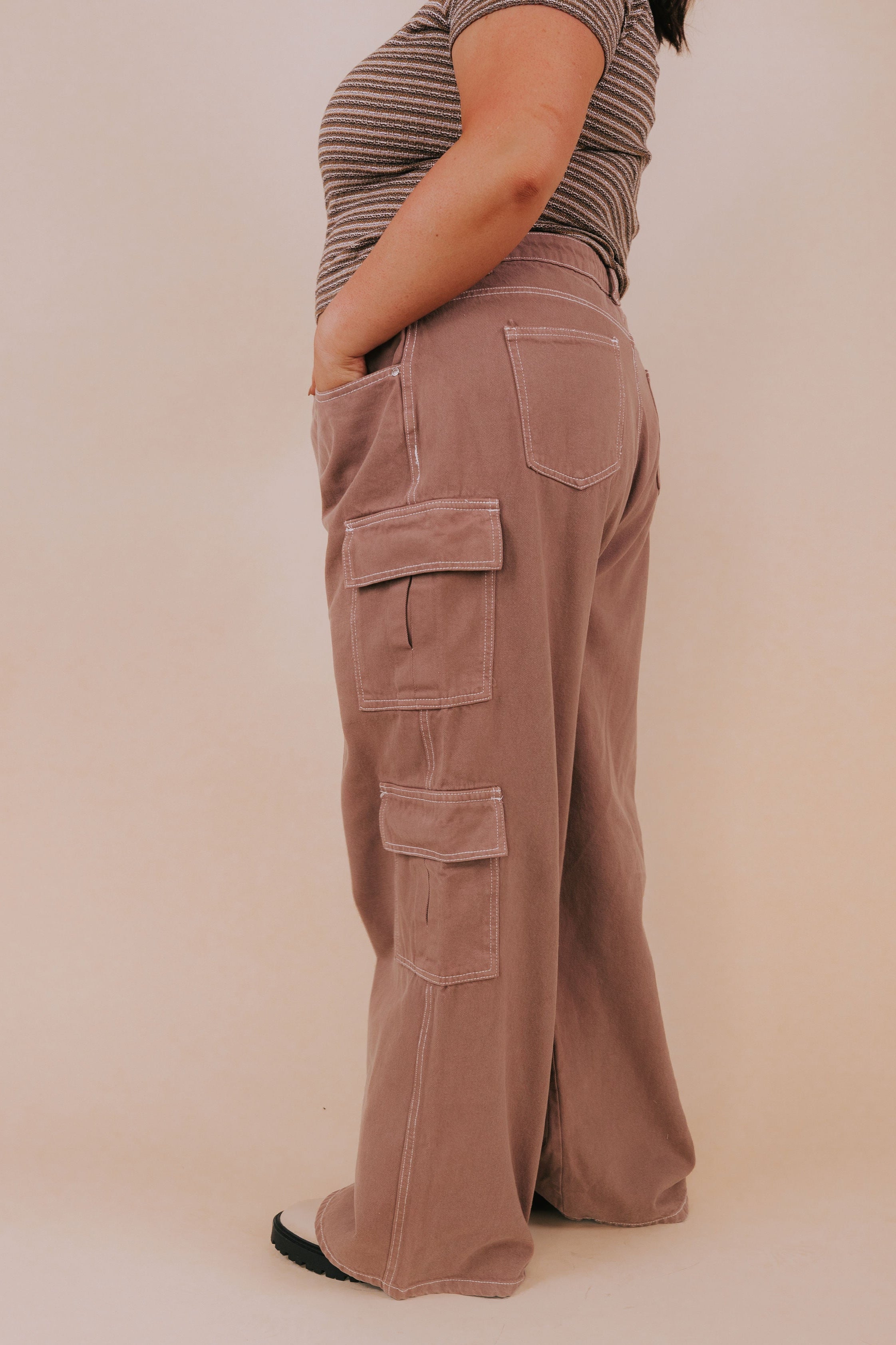 PLUS SIZE - Say It Loud Cargo Jeans - 2 Colors!