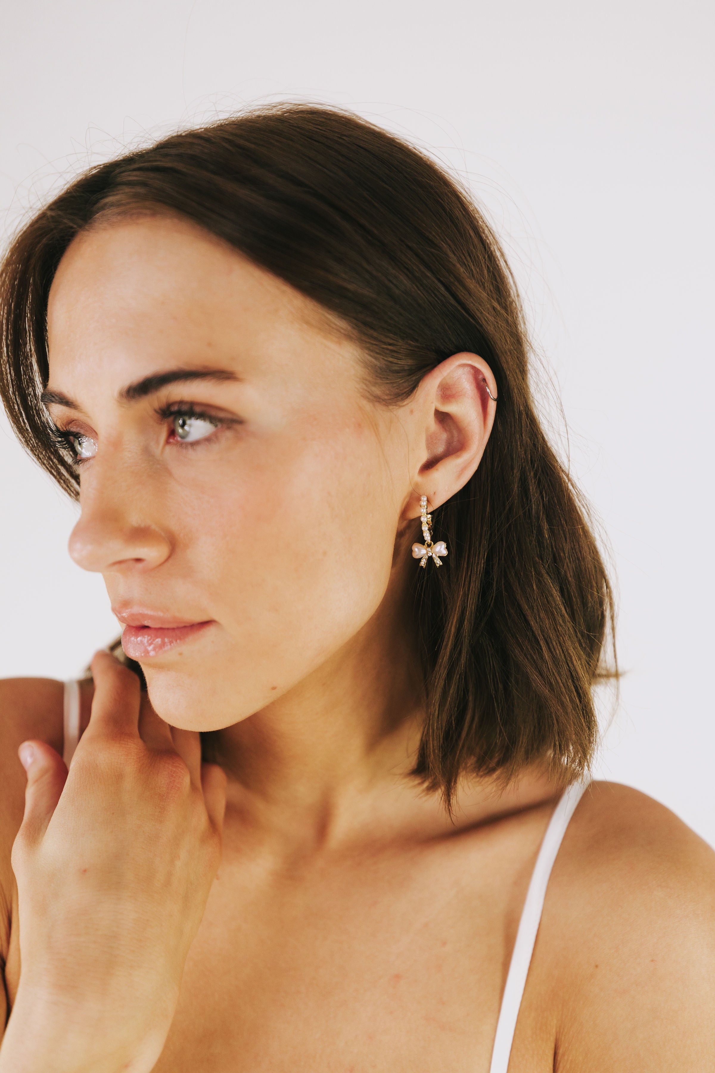 Roundabout Pearl Hoop Earrings