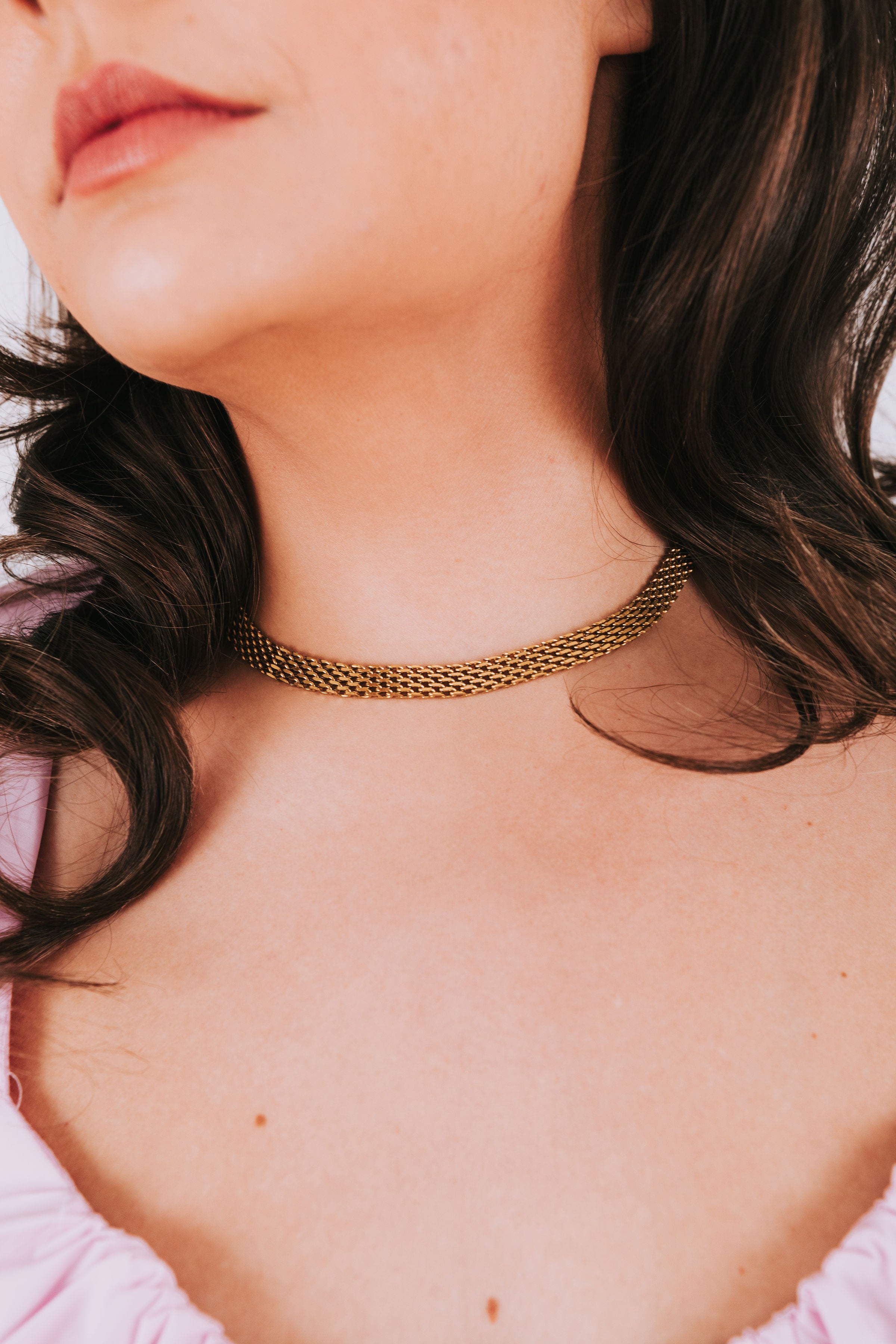 Shimmer Strand Necklace - 18K Gold