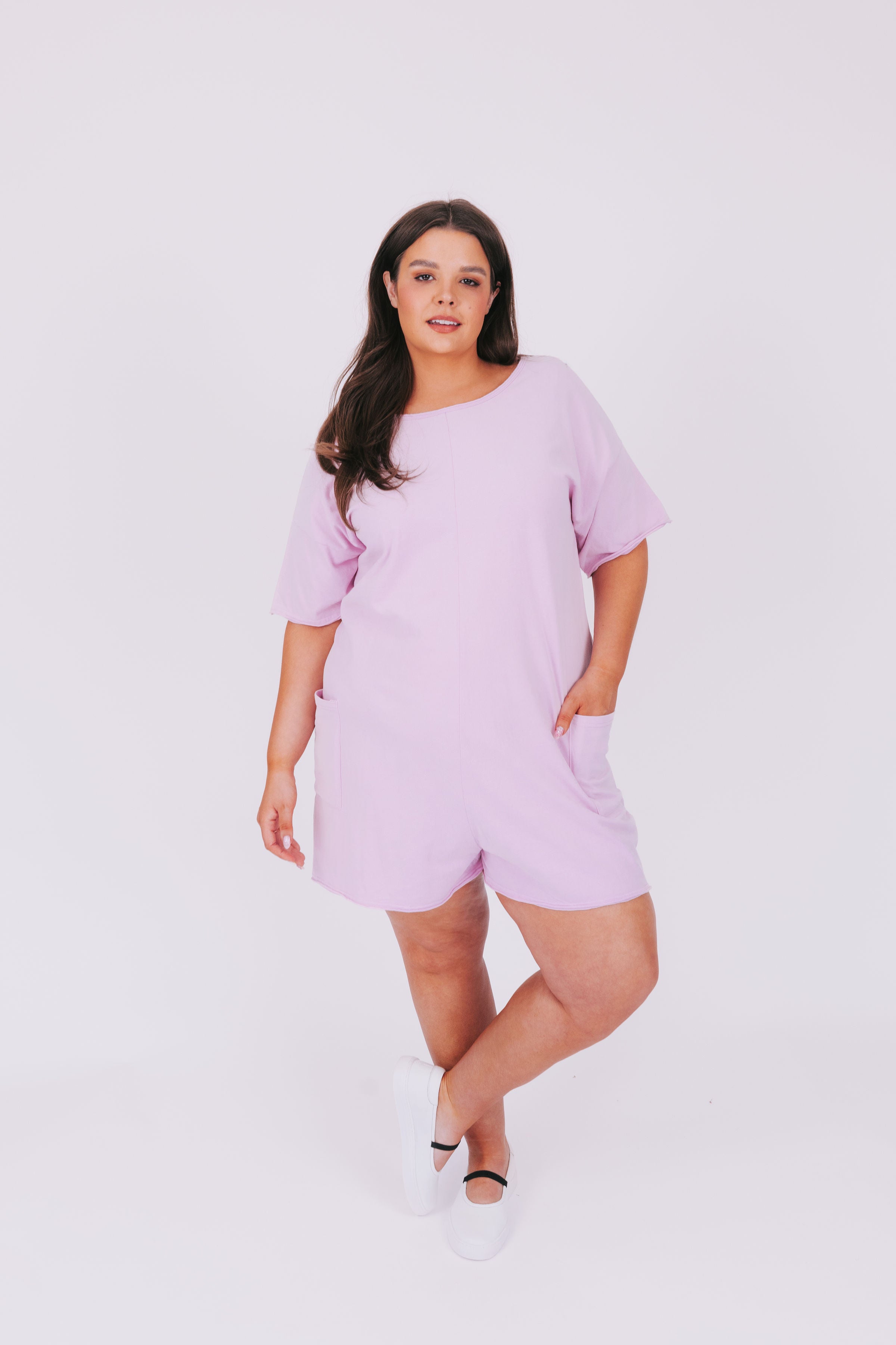 PLUS SIZE - Grape Bubblegum Romper