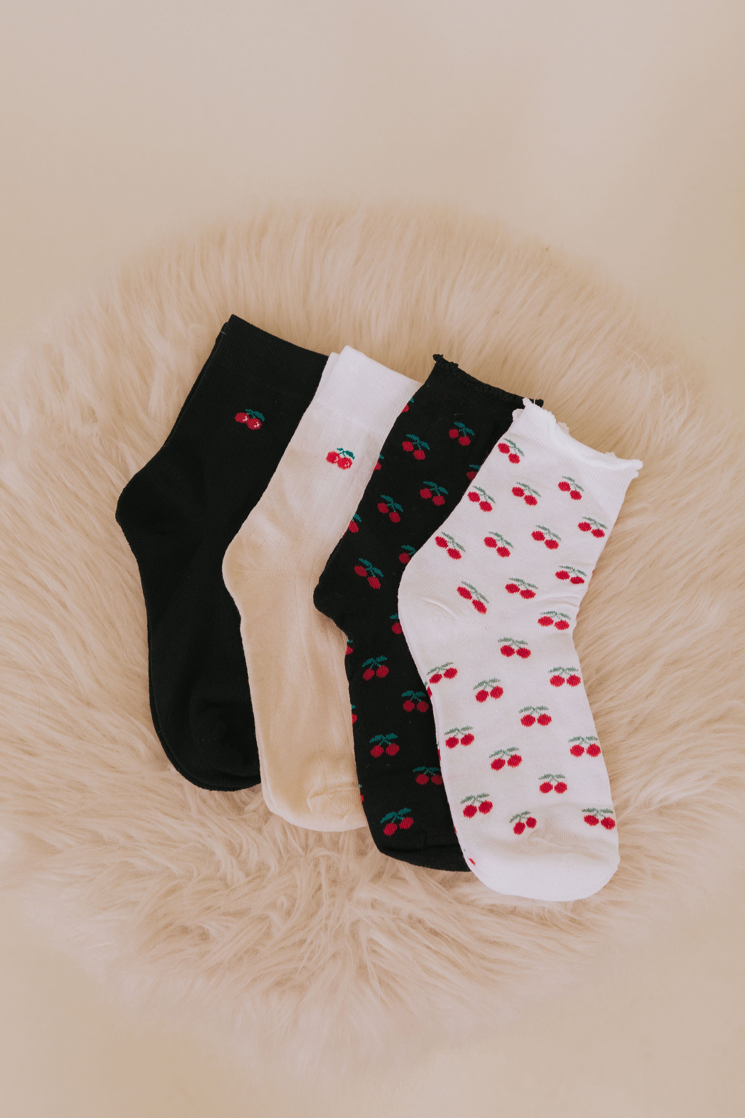 Sweetest Cherry Socks - 2 Colors!