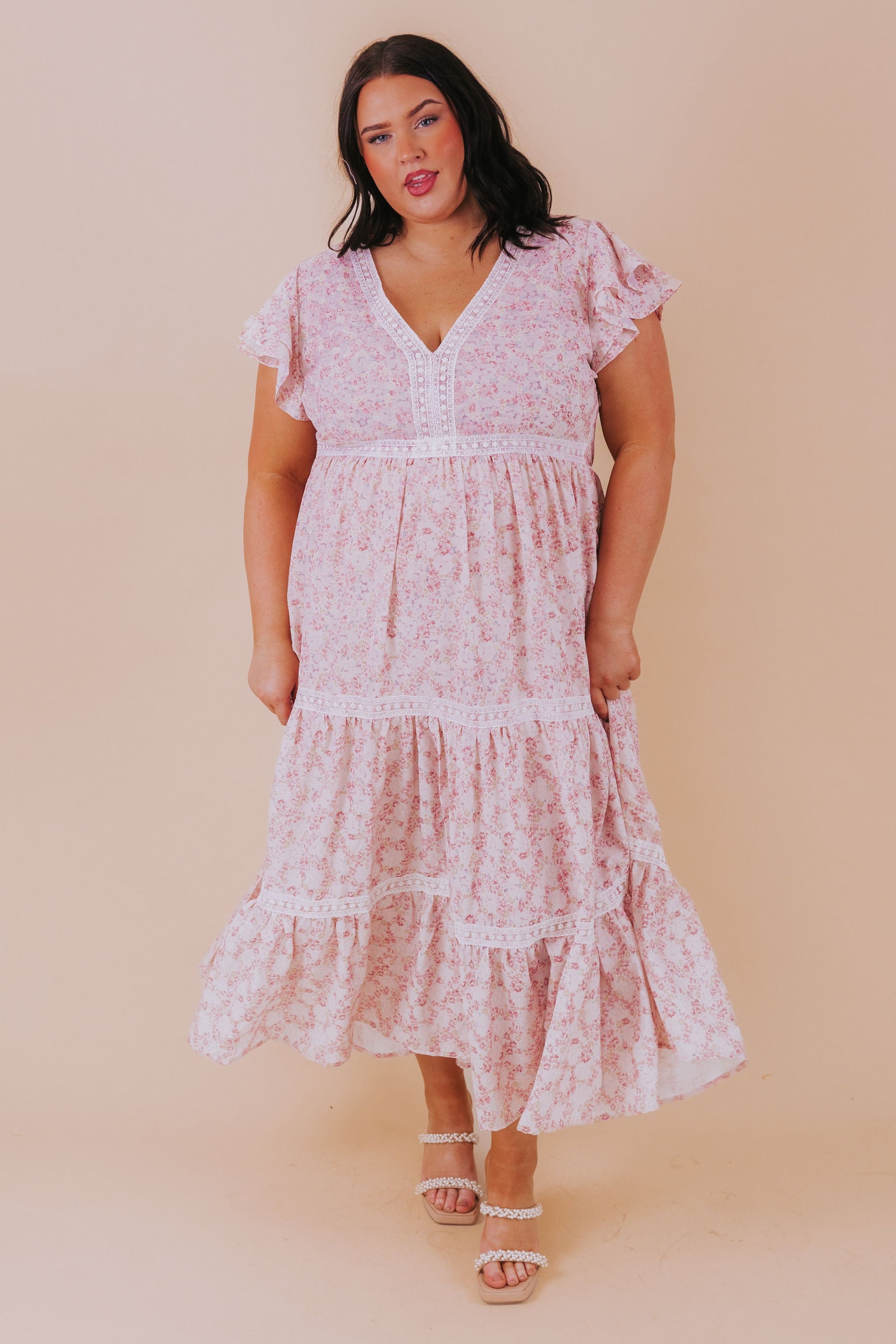 PLUS SIZE - Peach Tart Dress