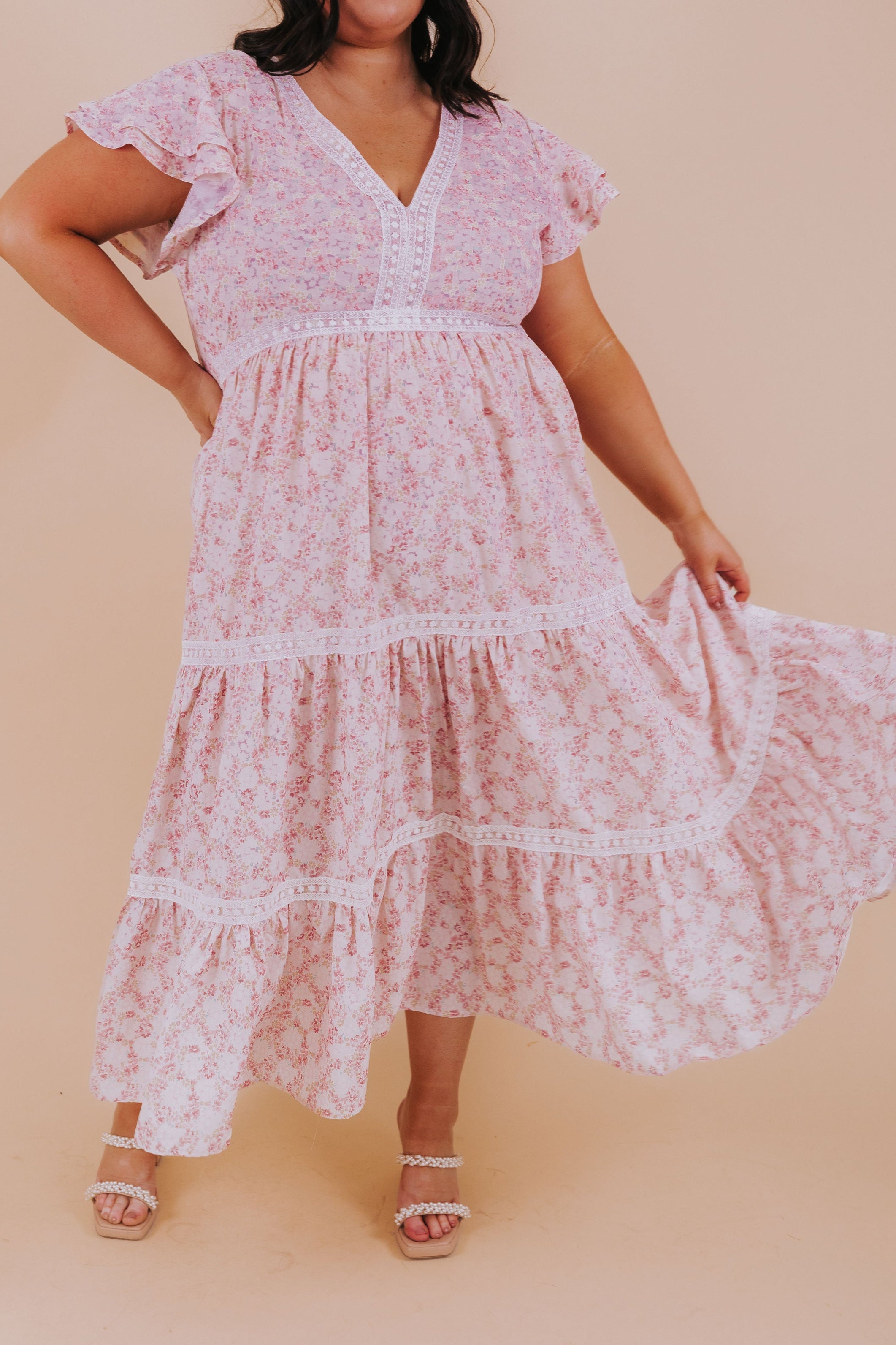 PLUS SIZE - Peach Tart Dress