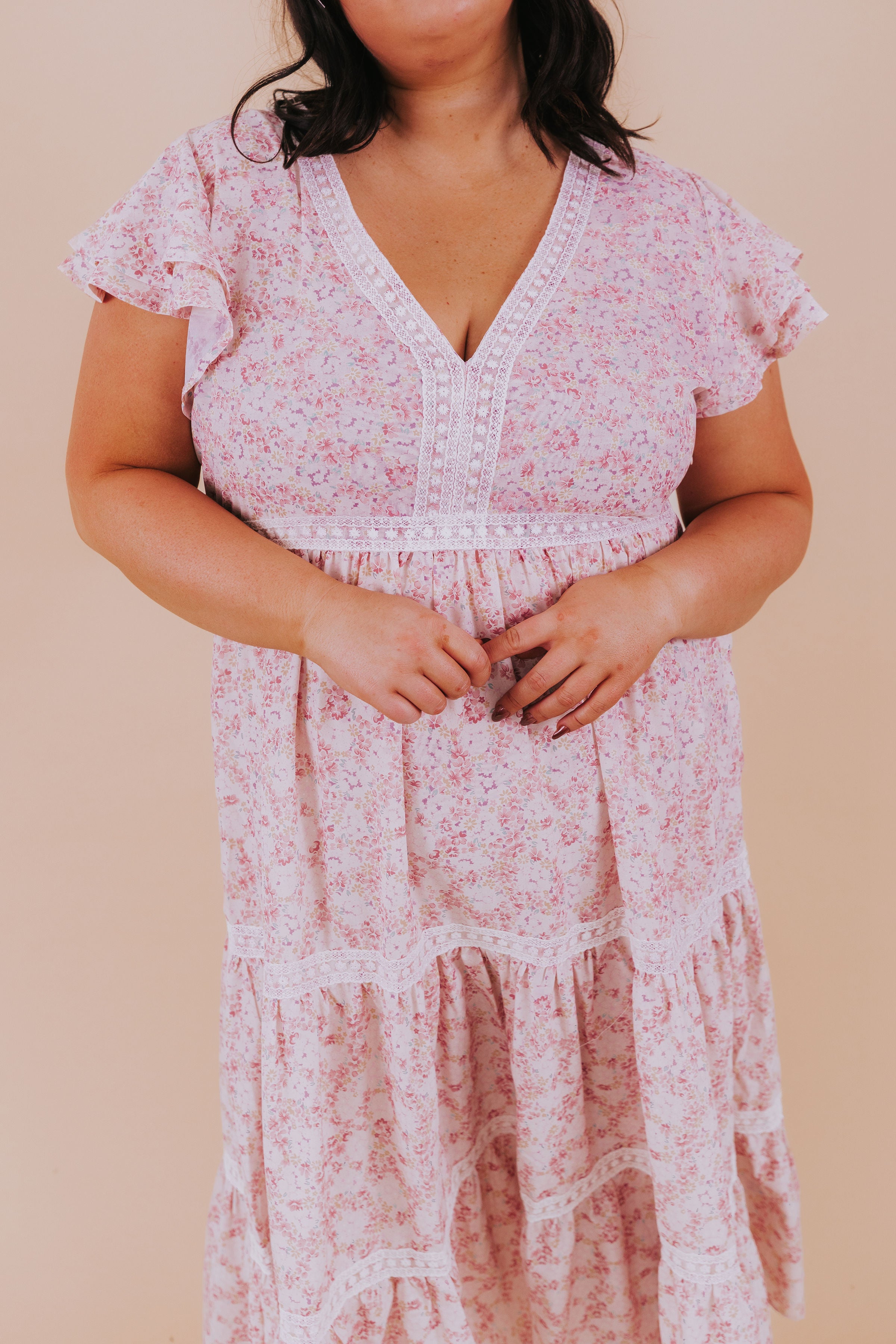 PLUS SIZE - Peach Tart Dress