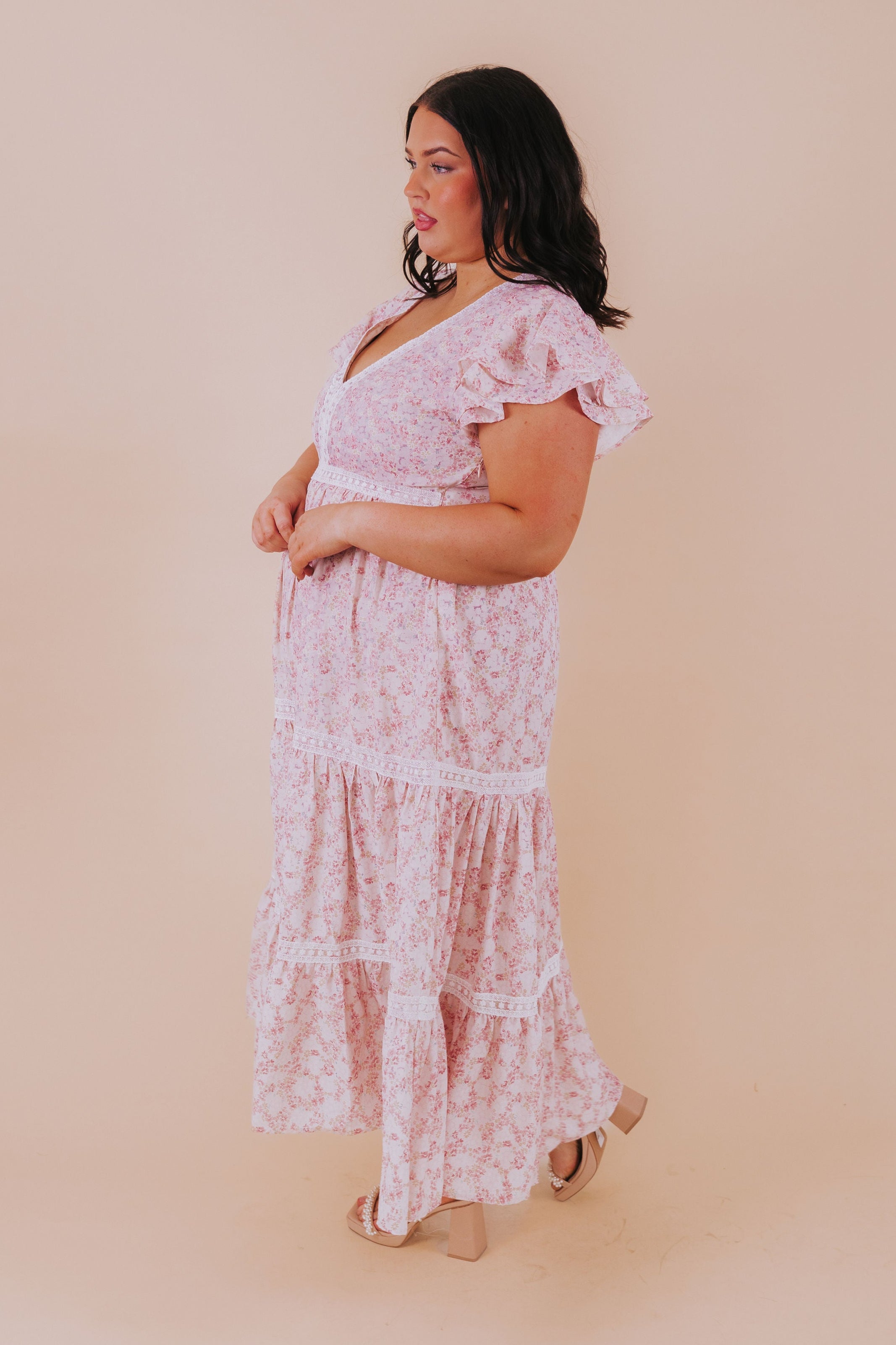 PLUS SIZE - Peach Tart Dress