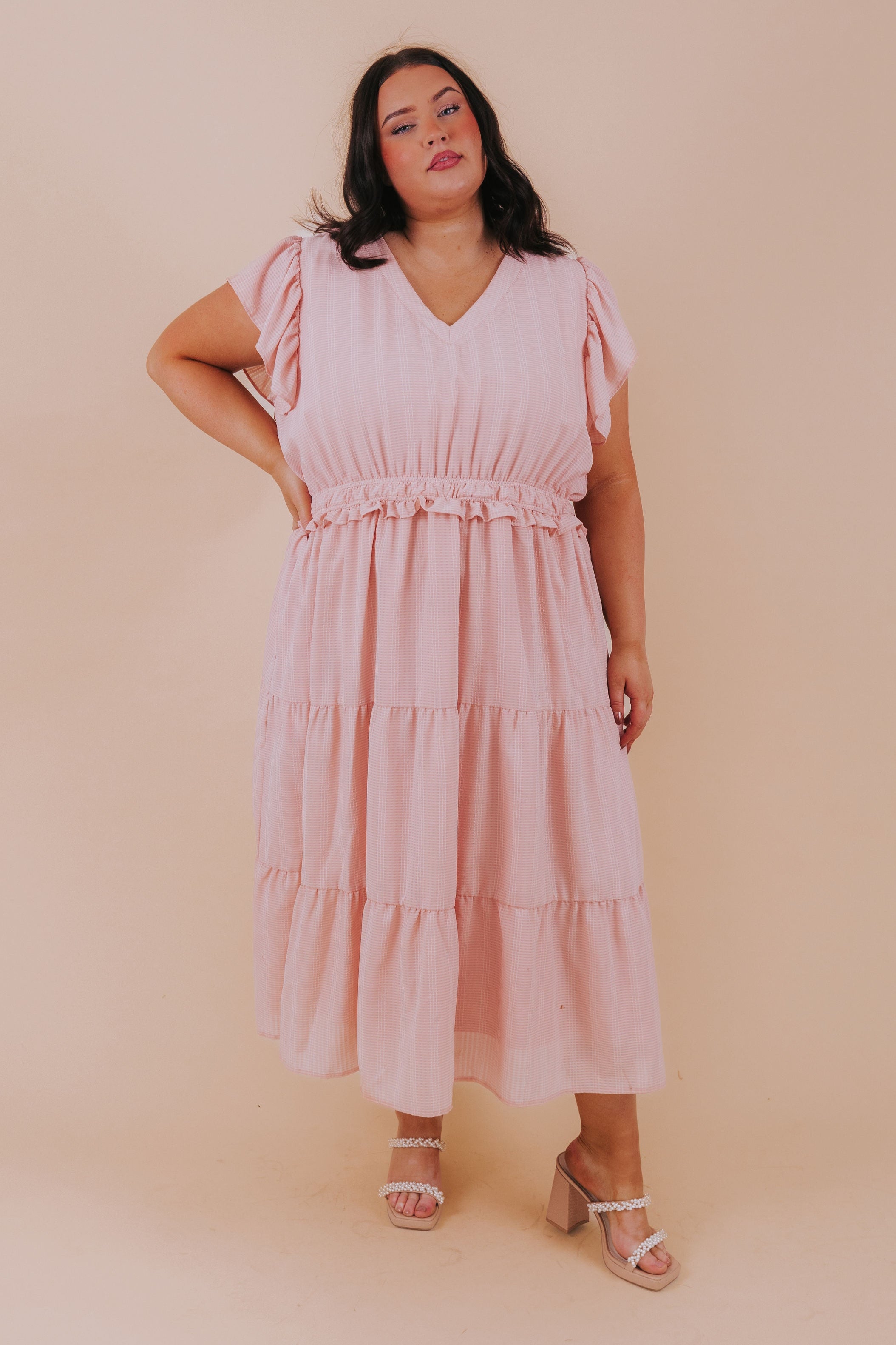 PLUS SIZE - Radiant Rose Dress