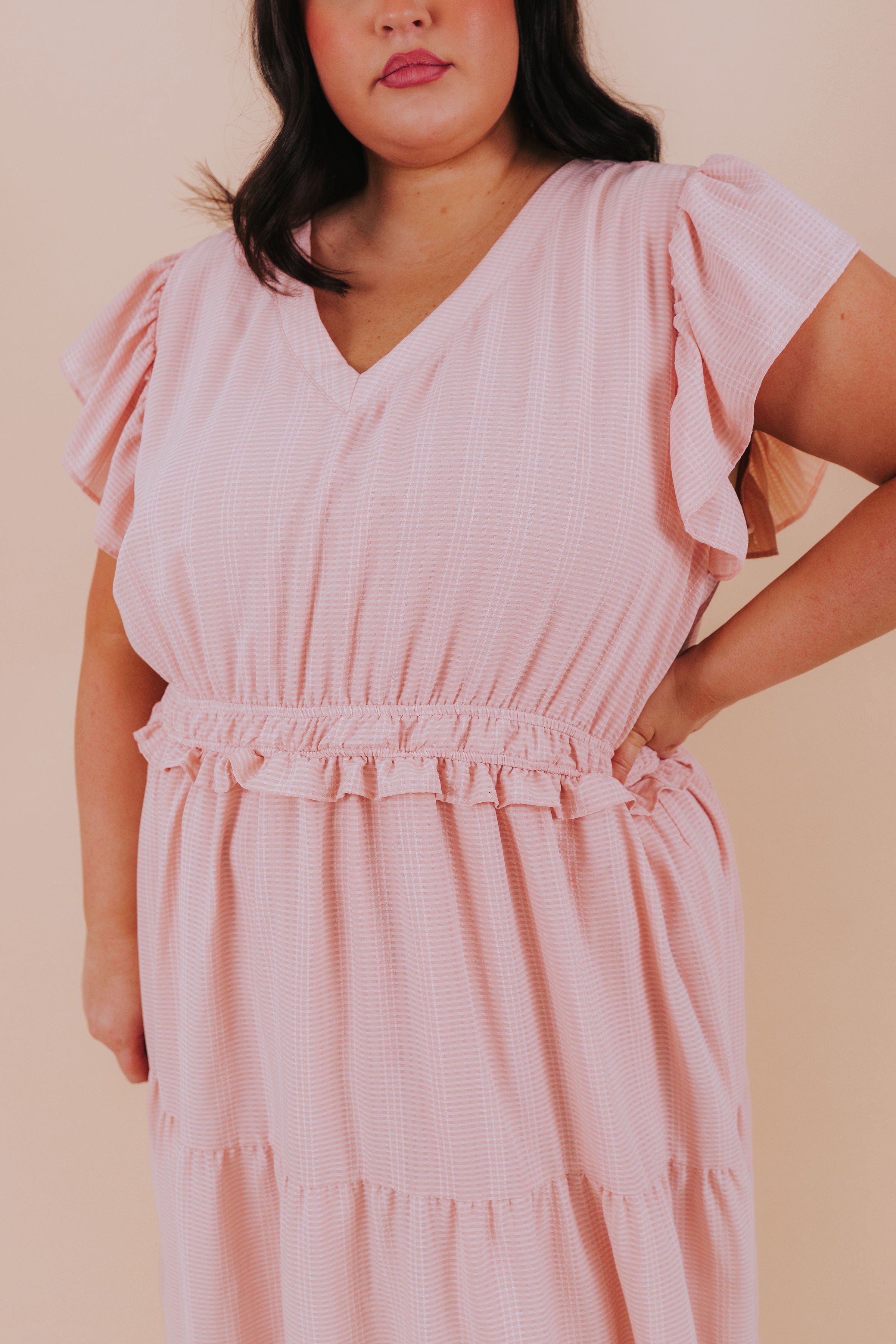 PLUS SIZE - Radiant Rose Dress