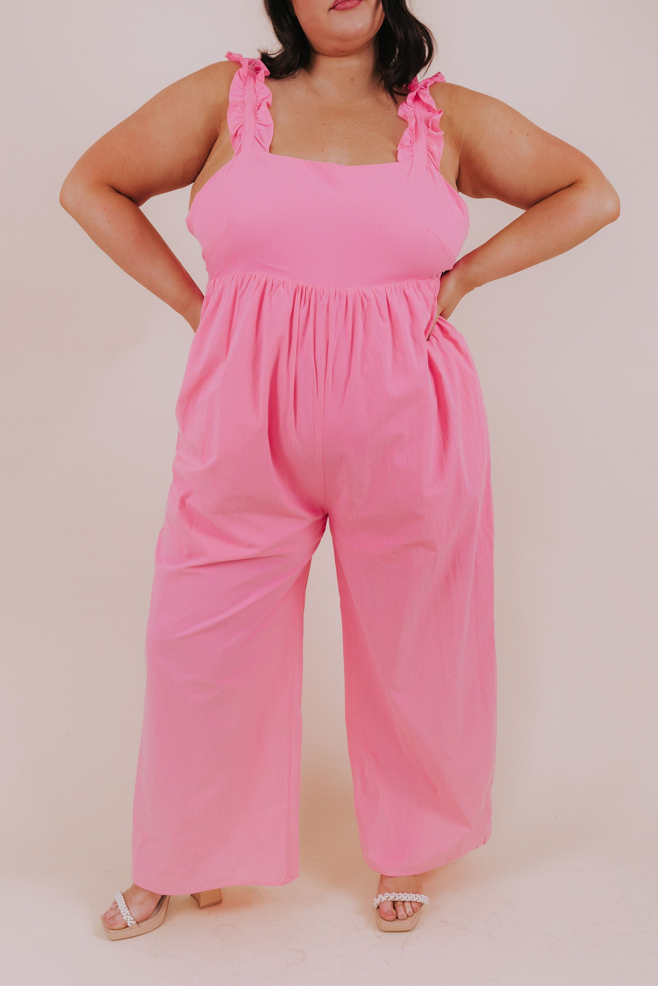 PLUS SIZE - Pretty In Pink Jumpsuit