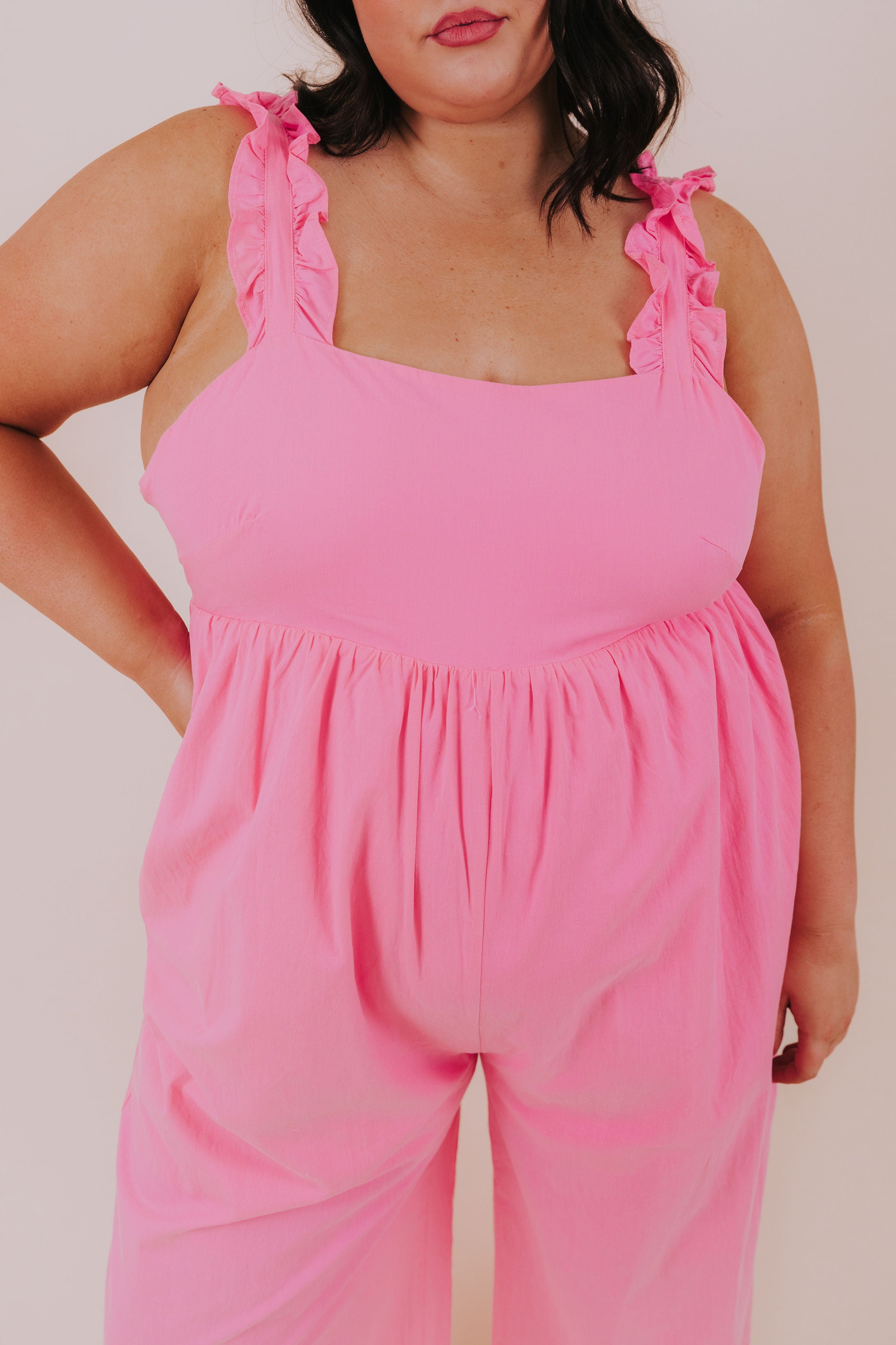 PLUS SIZE - Pretty In Pink Jumpsuit