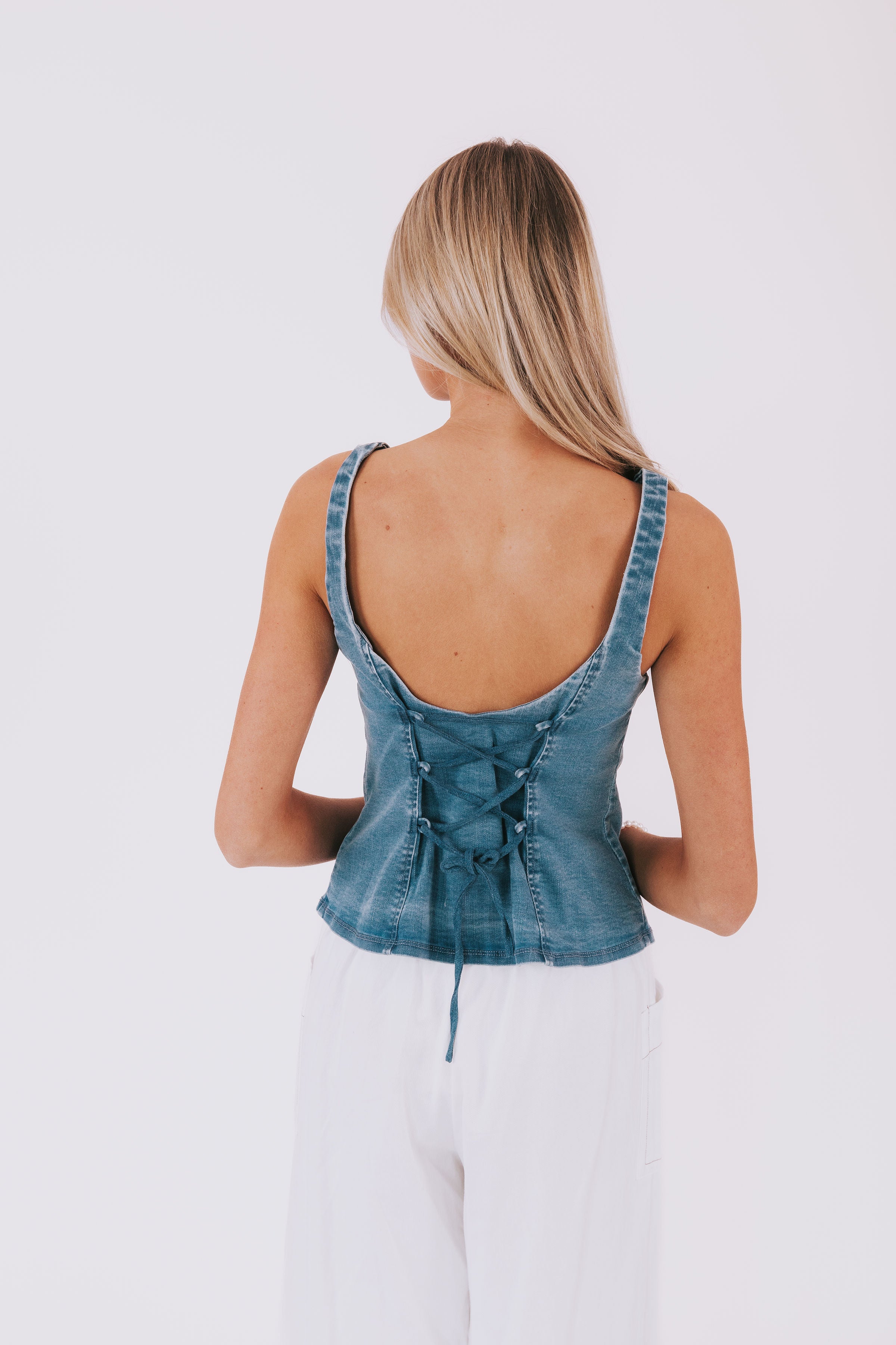 FREE PEOPLE - A Moment In Time Denim Vest