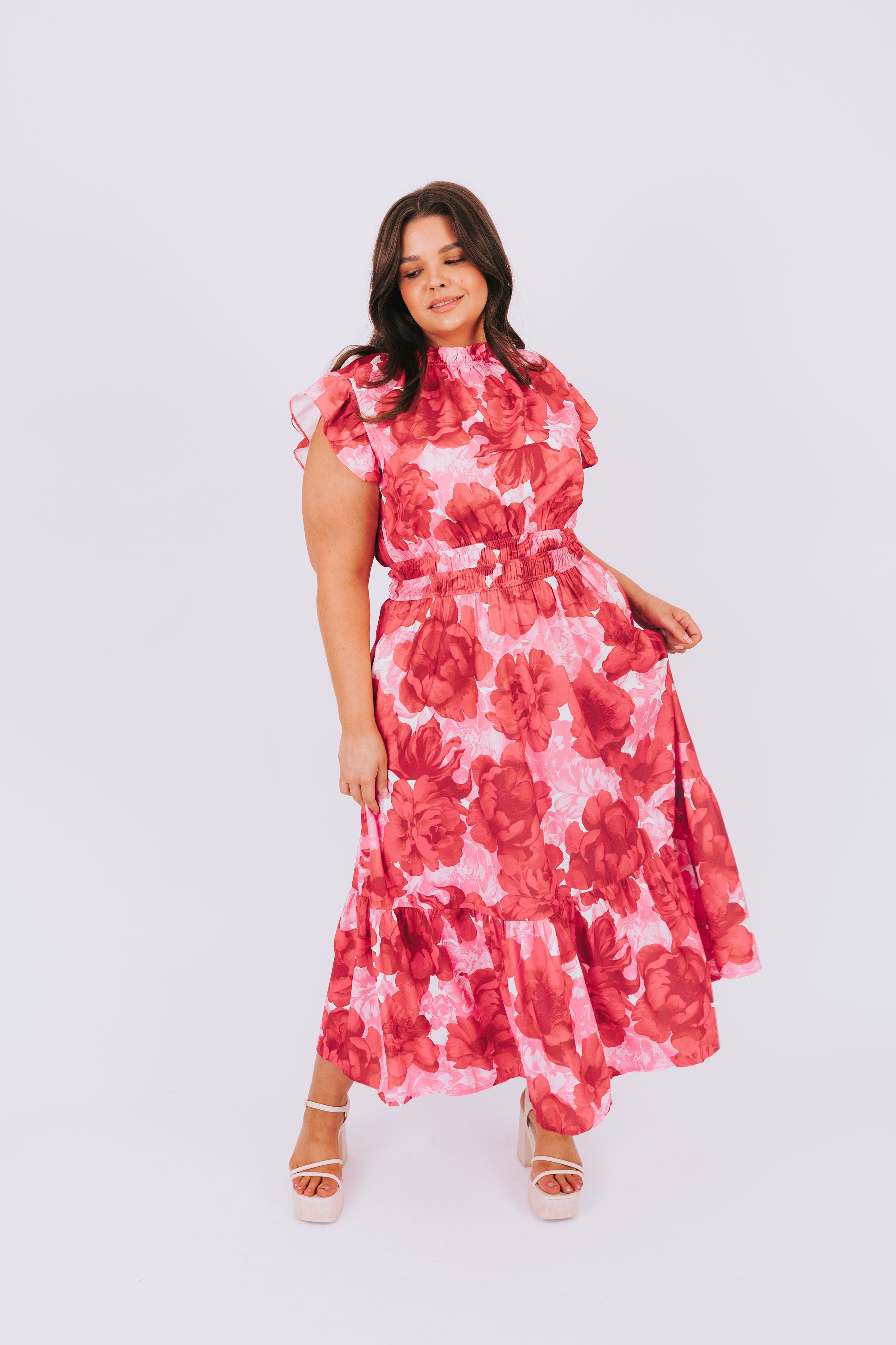 PLUS SIZE - Pink Haze Dress