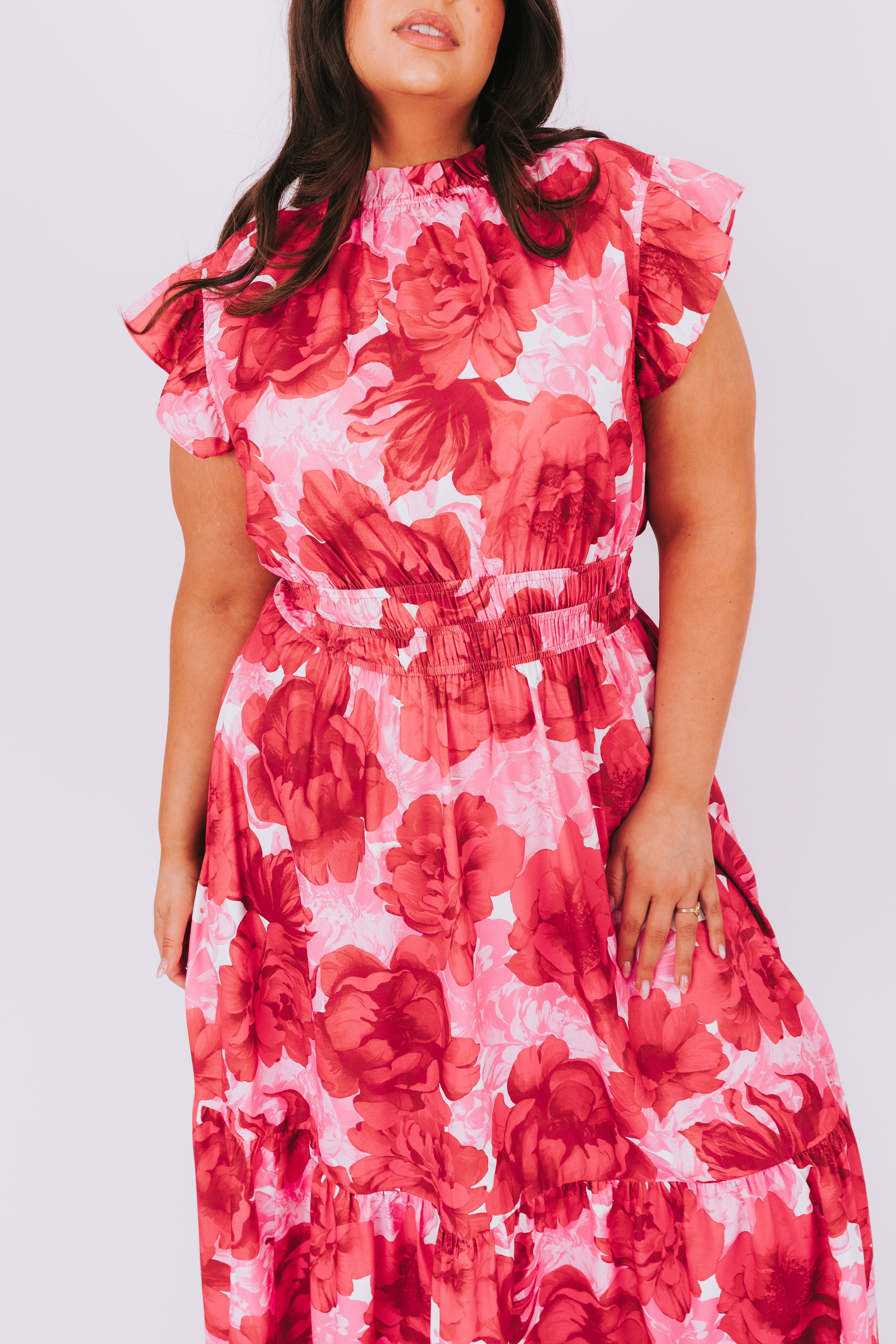 PLUS SIZE - Pink Haze Dress