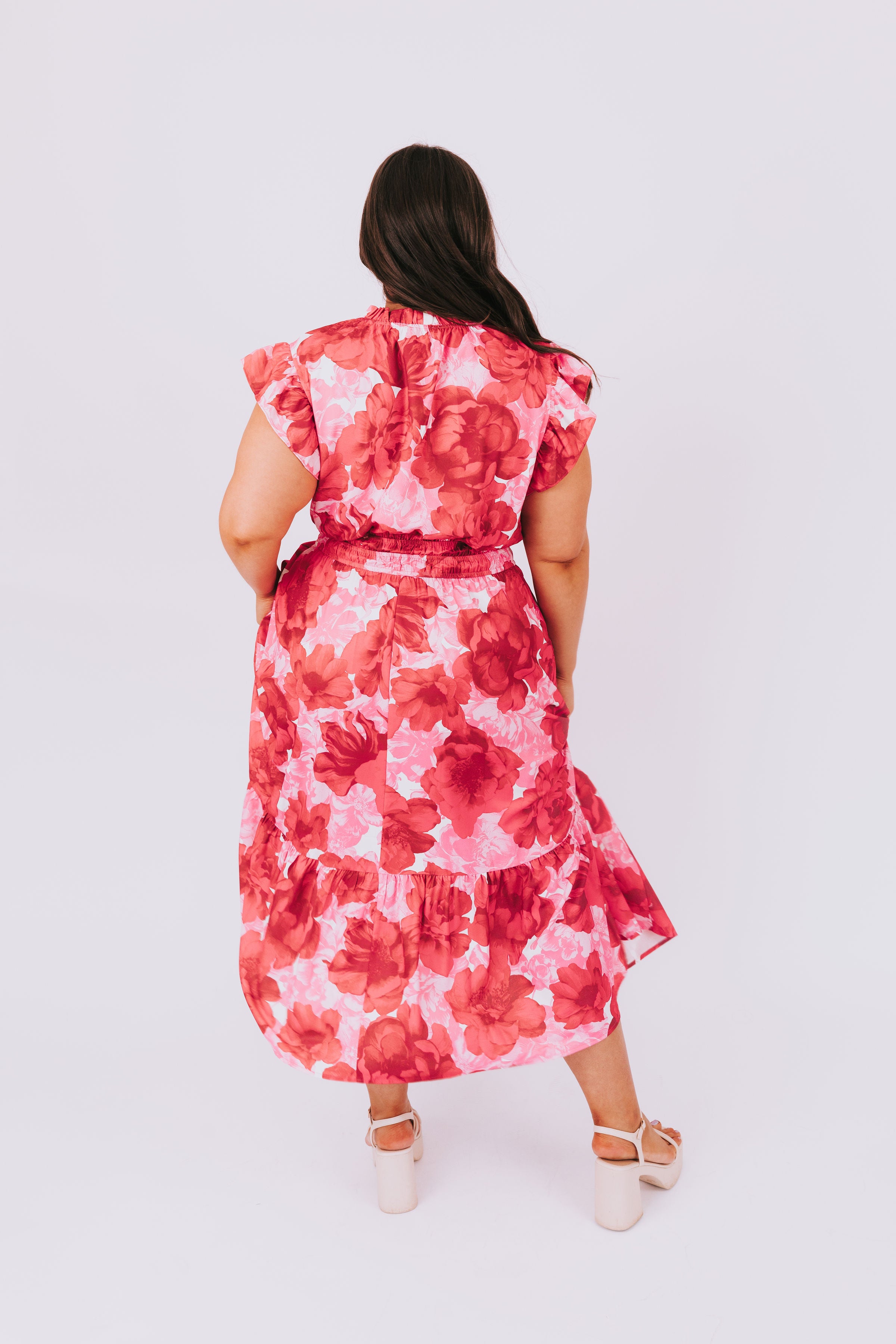 PLUS SIZE - Pink Haze Dress