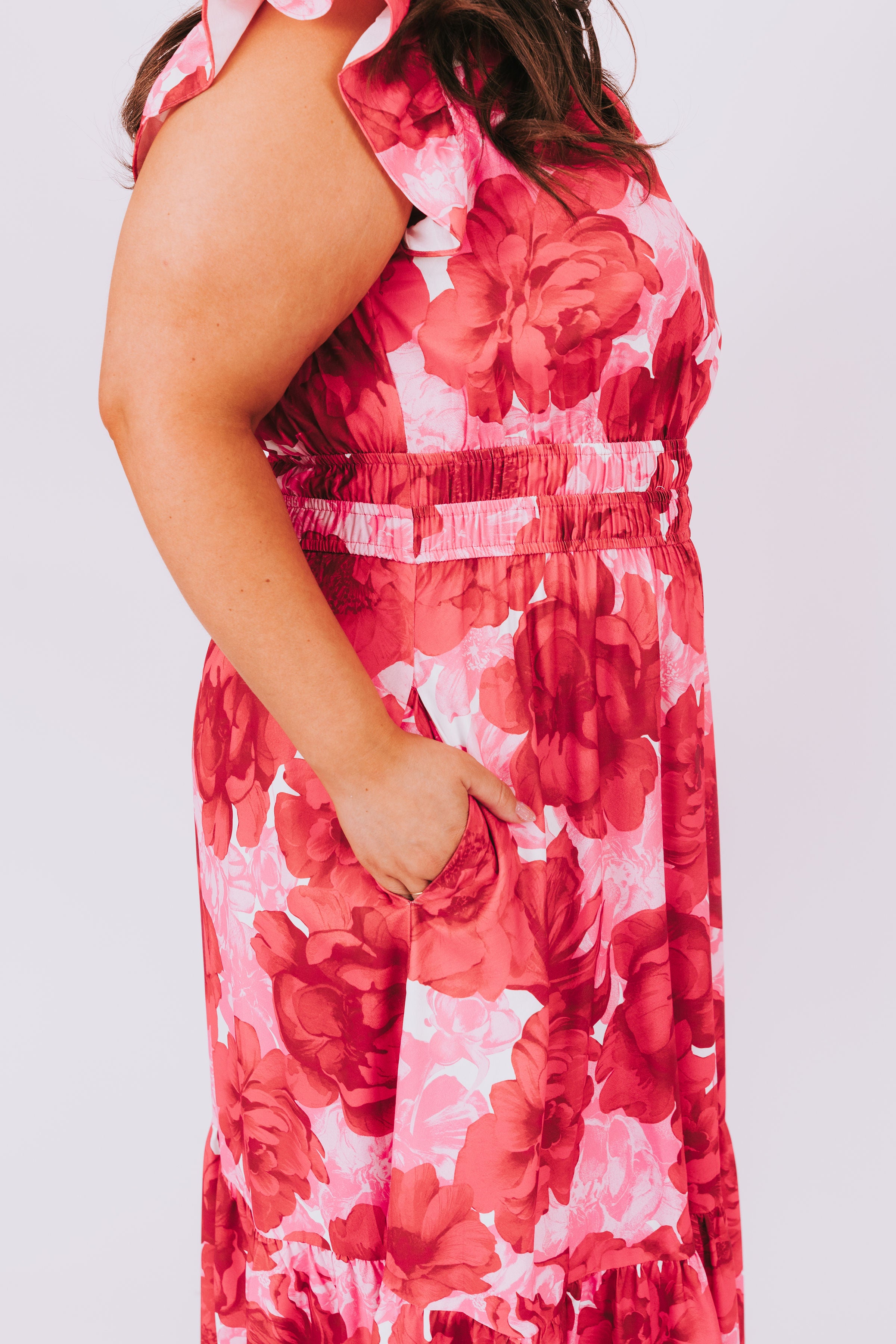 PLUS SIZE - Pink Haze Dress