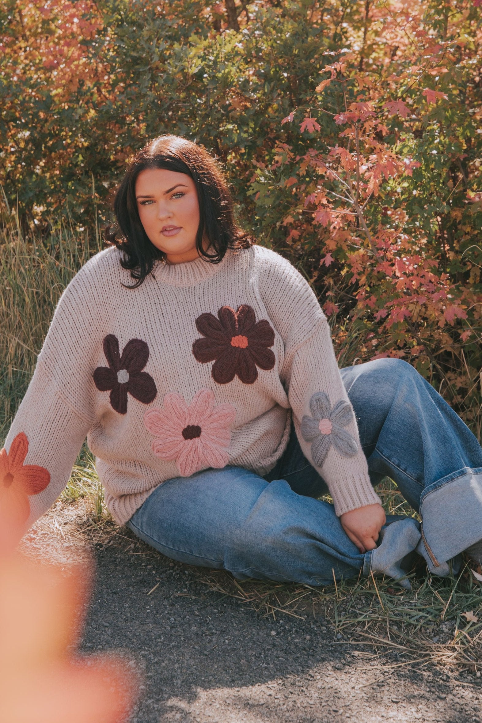 PLUS SIZE - Flower Shop Sweater