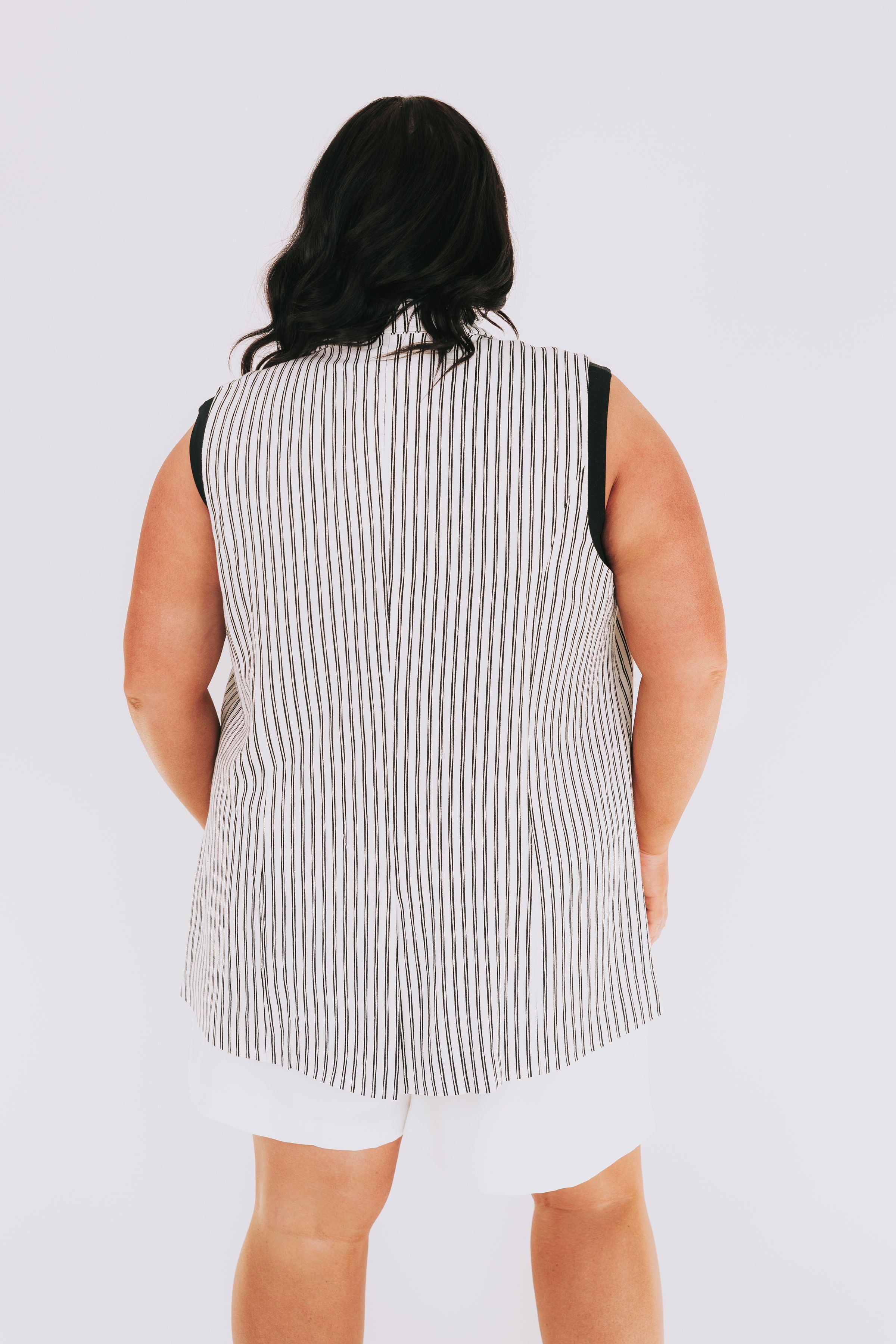 PLUS SIZE - Stripe-Core Vest