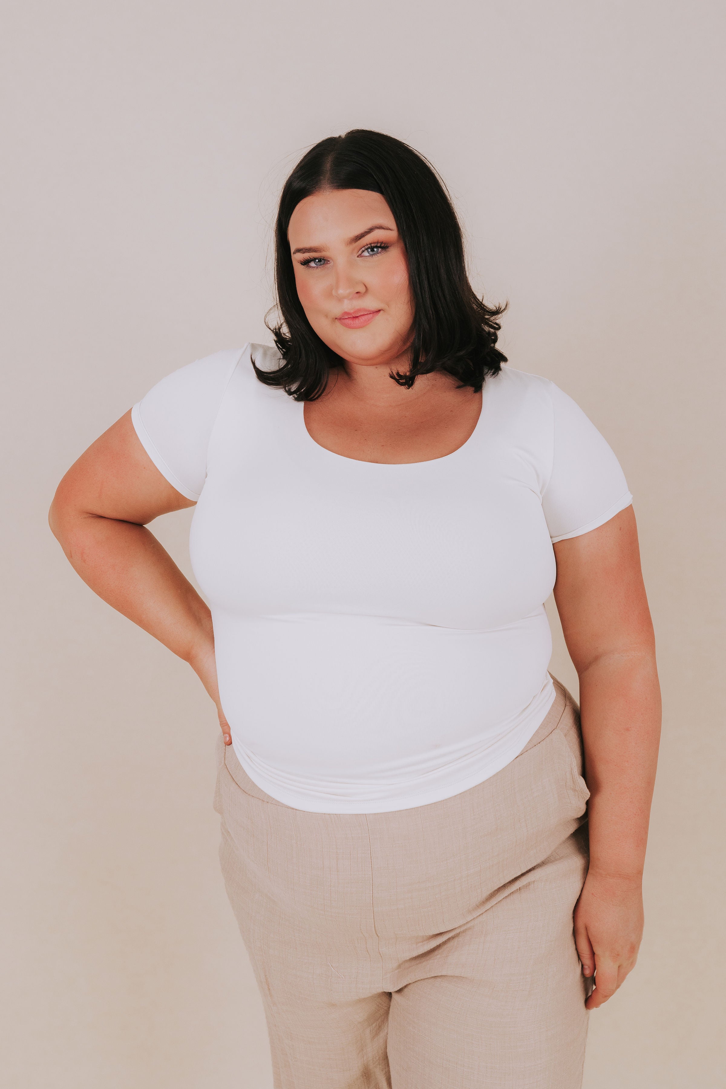 PLUS SIZE - Pure Ivory Top