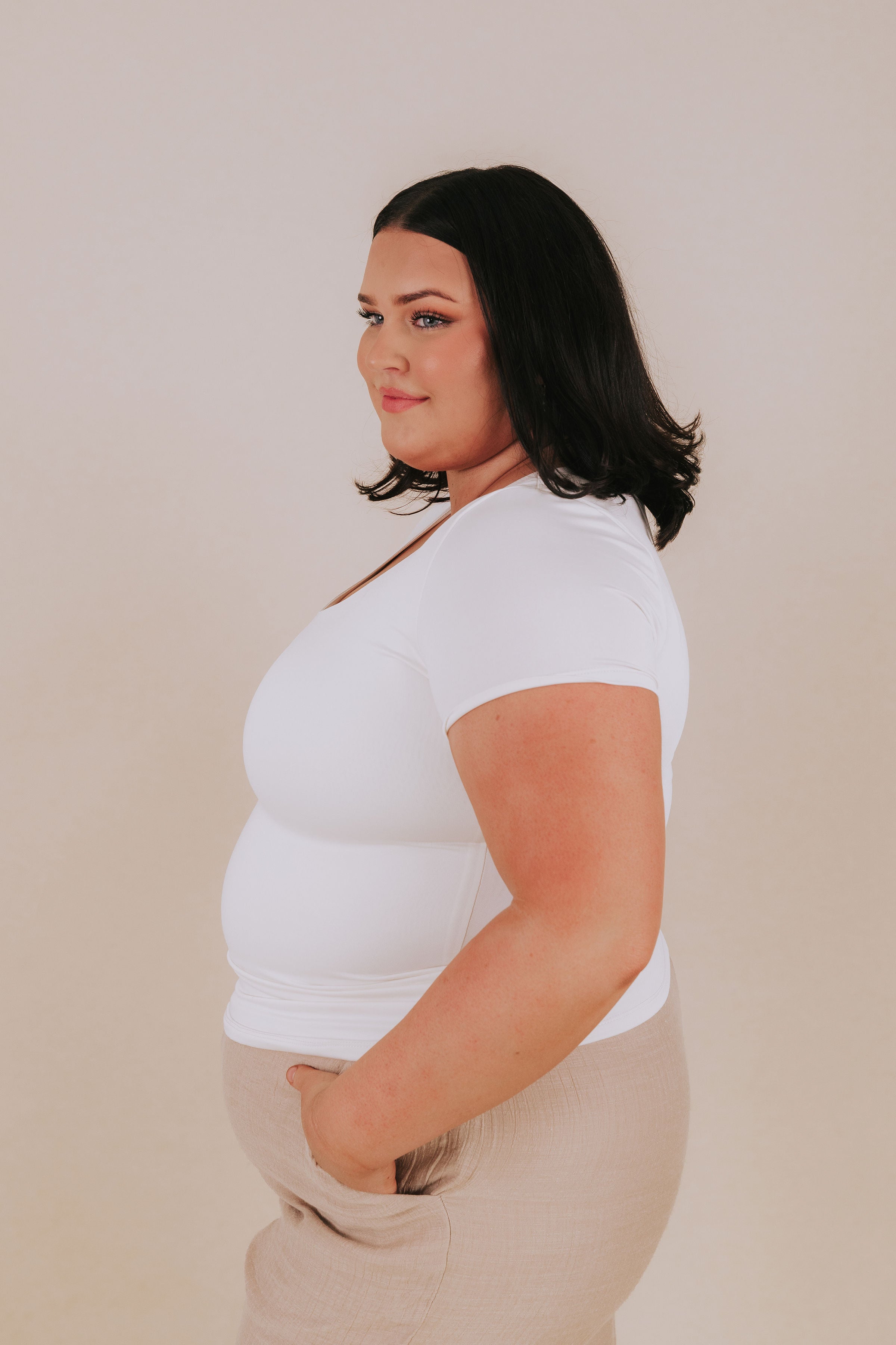 PLUS SIZE - Pure Ivory Top