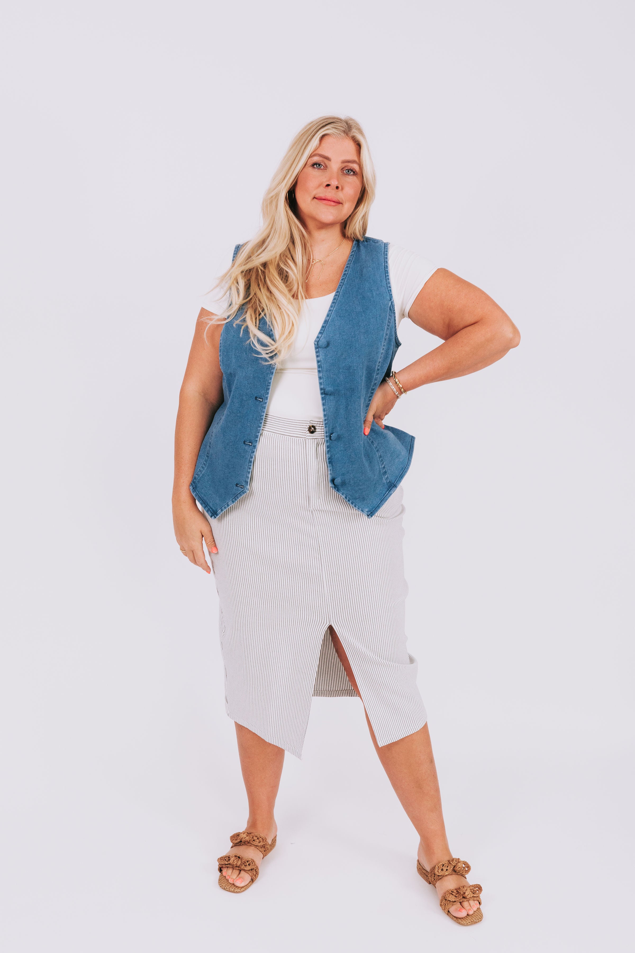 PLUS SIZE - Deep Blue Sea Vest