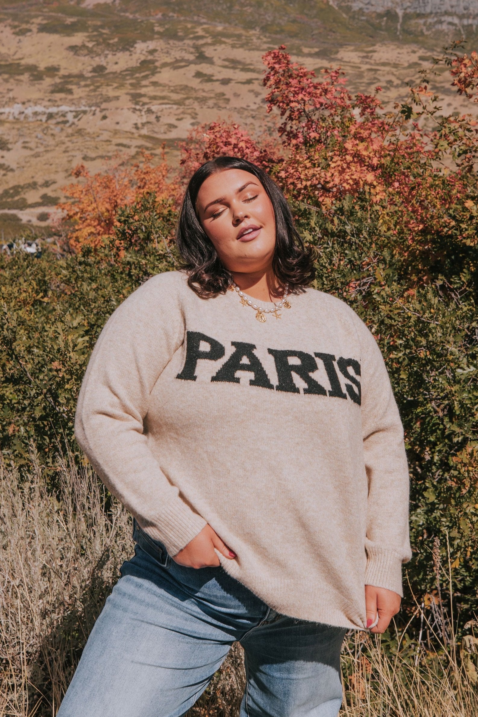 PLUS SIZE - Take Me To Paris Sweater