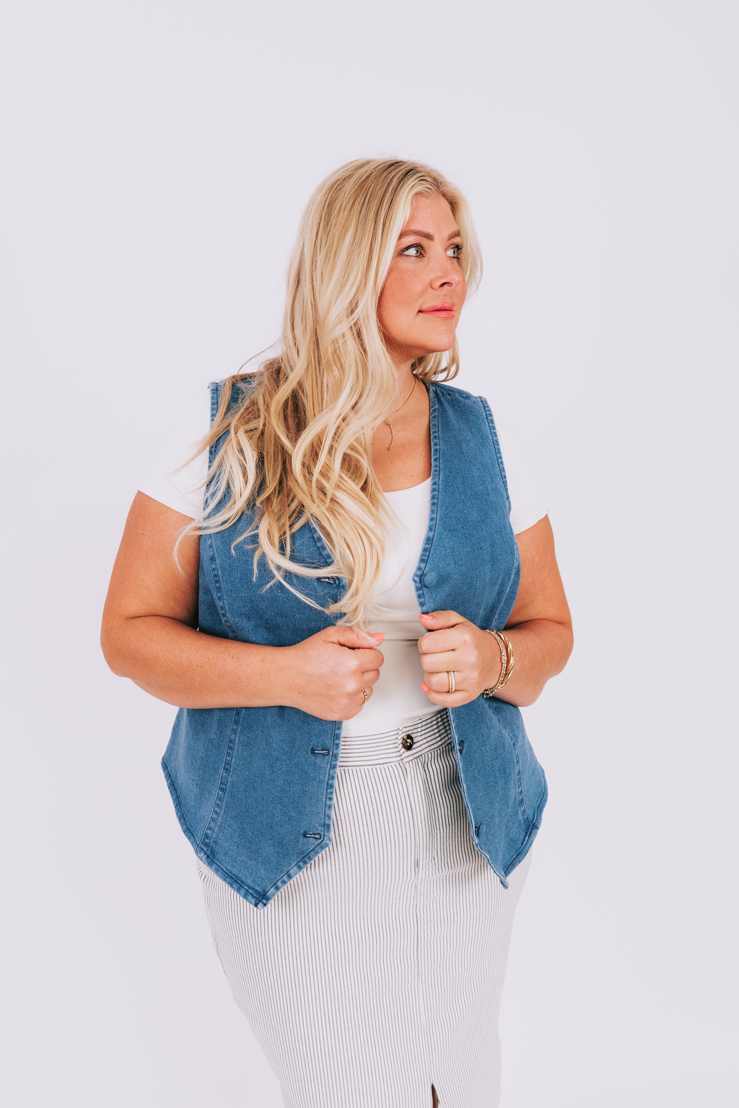 PLUS SIZE - Deep Blue Sea Vest