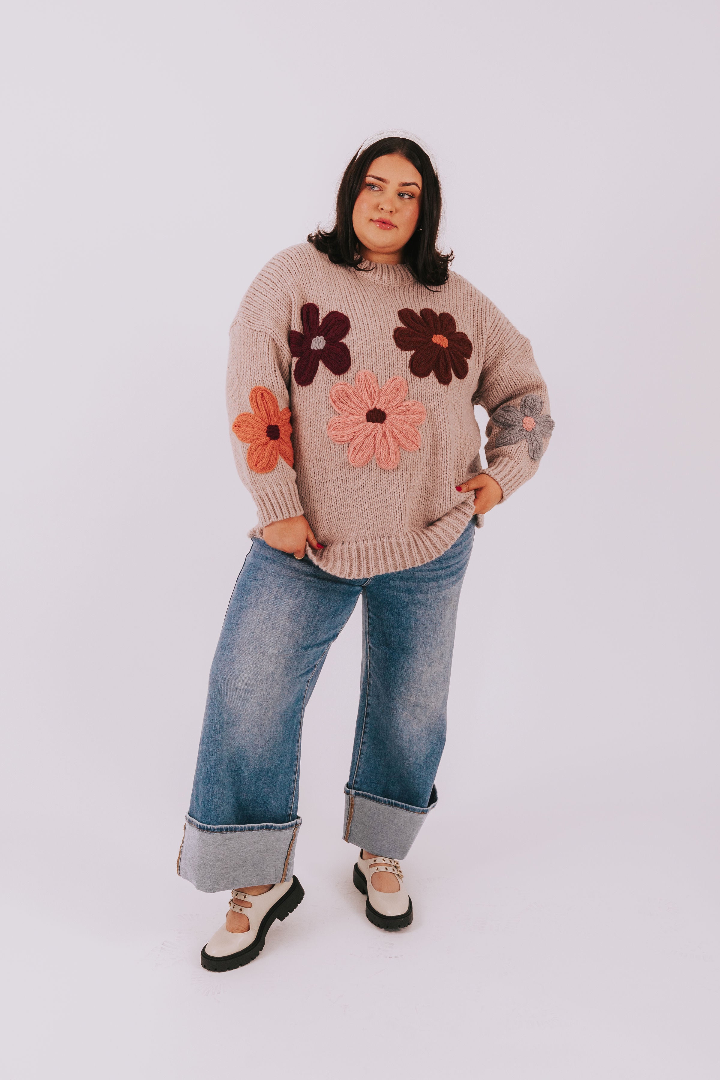 PLUS SIZE - Flower Shop Sweater