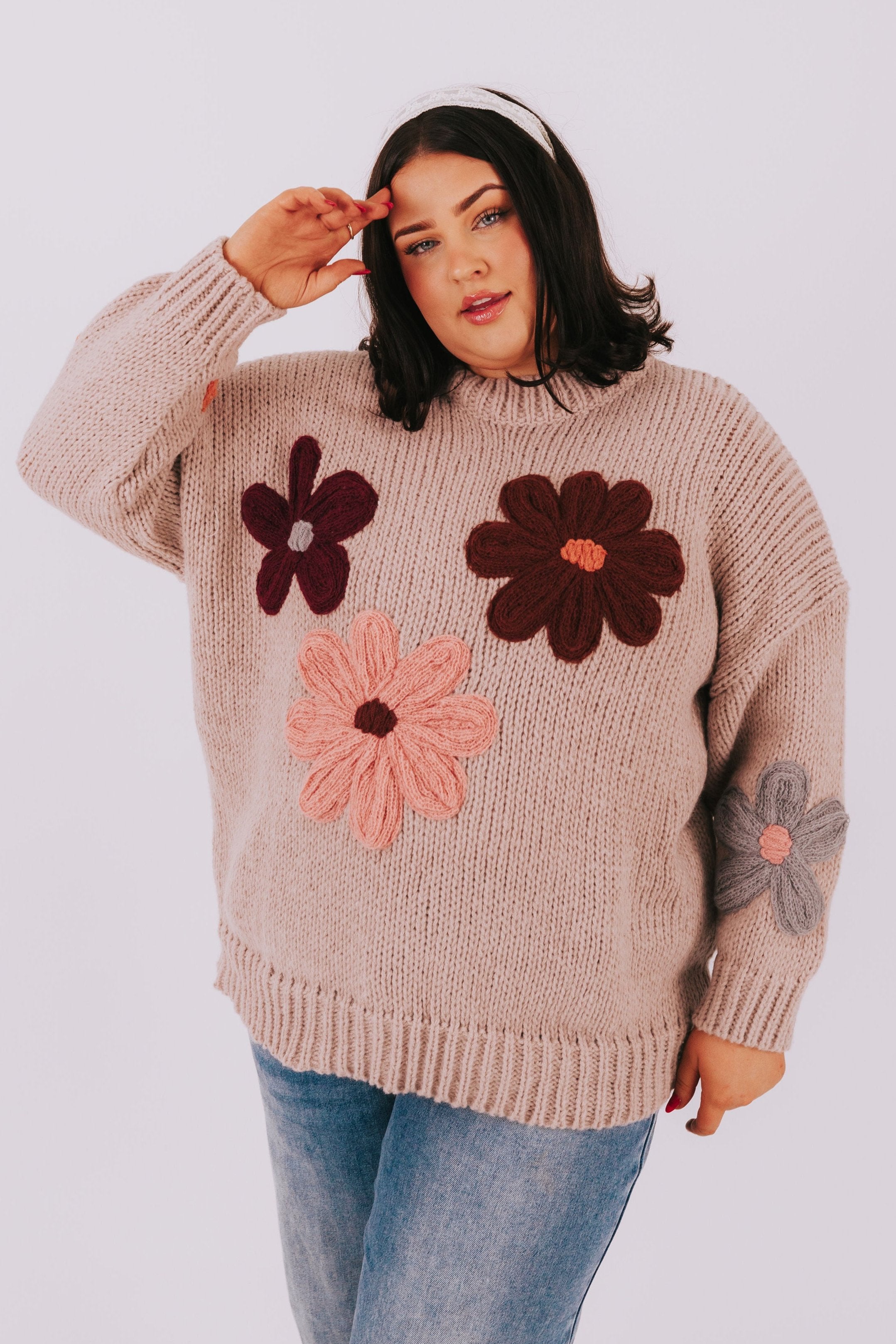 PLUS SIZE - Flower Shop Sweater